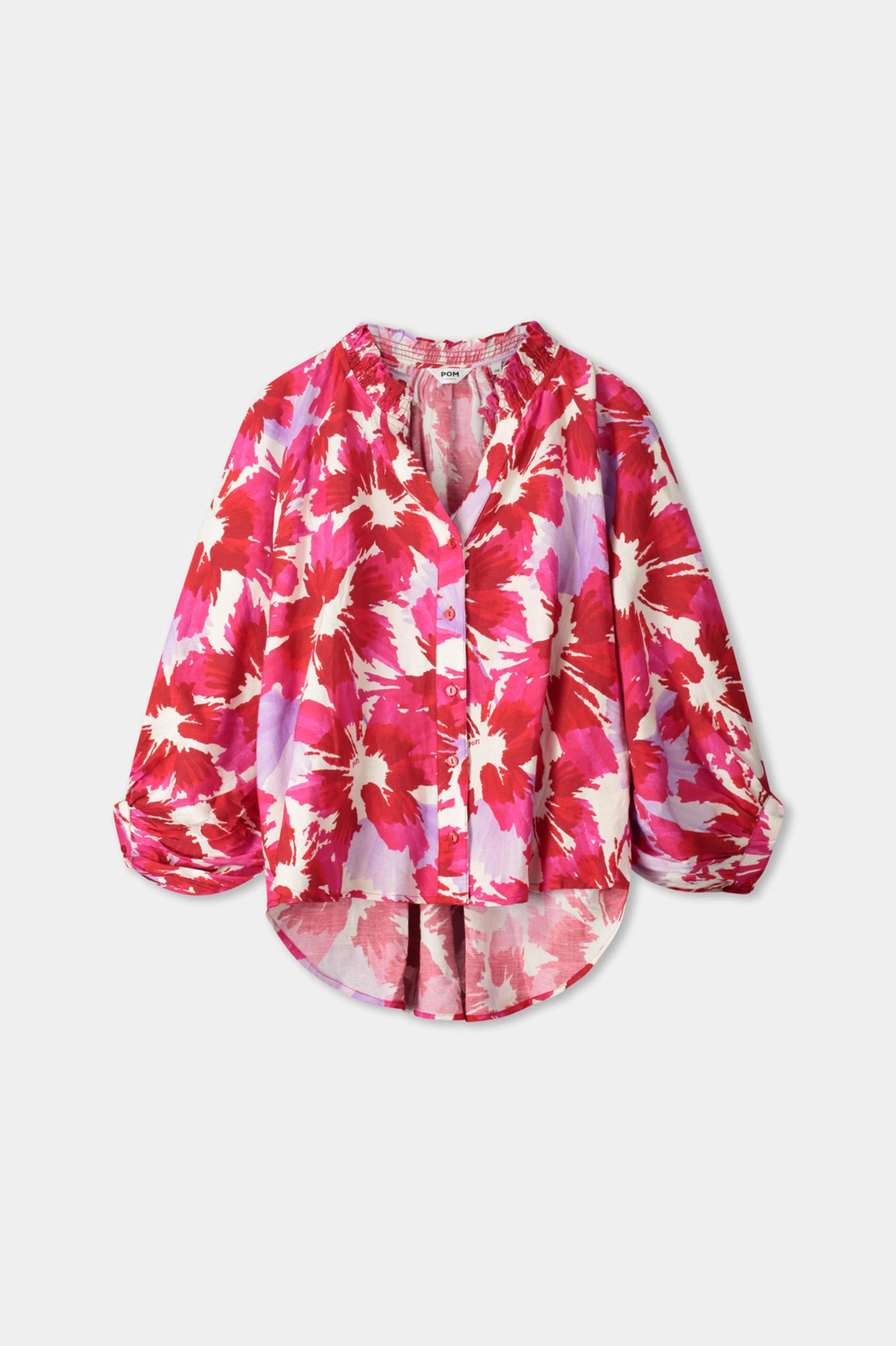 Blouse Bubble Bloom Lavender Linen Multi Colour SP9586 - Image 3