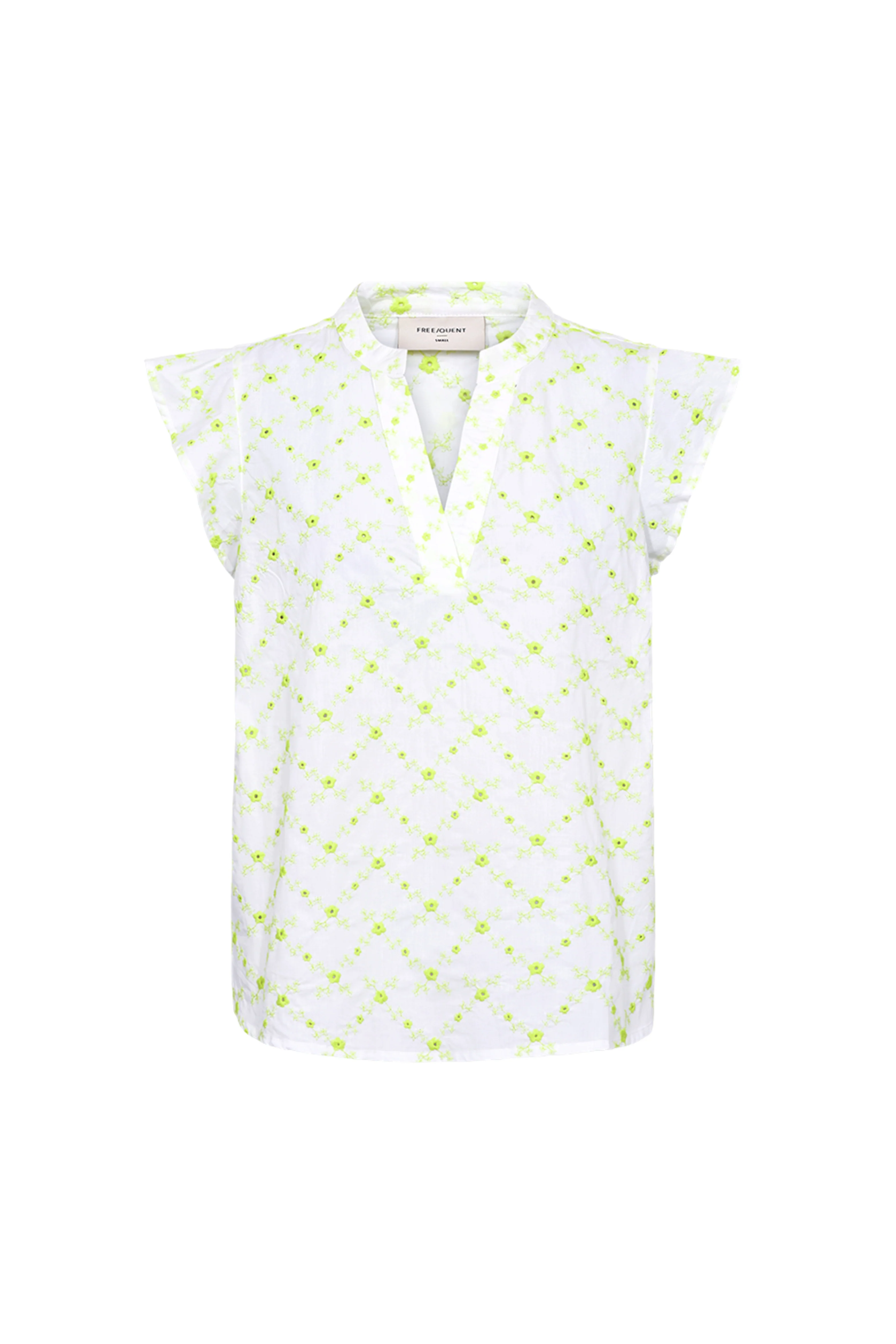 Blouse Fqalisa Brilliant White Sharp Green 208319 - Image 3