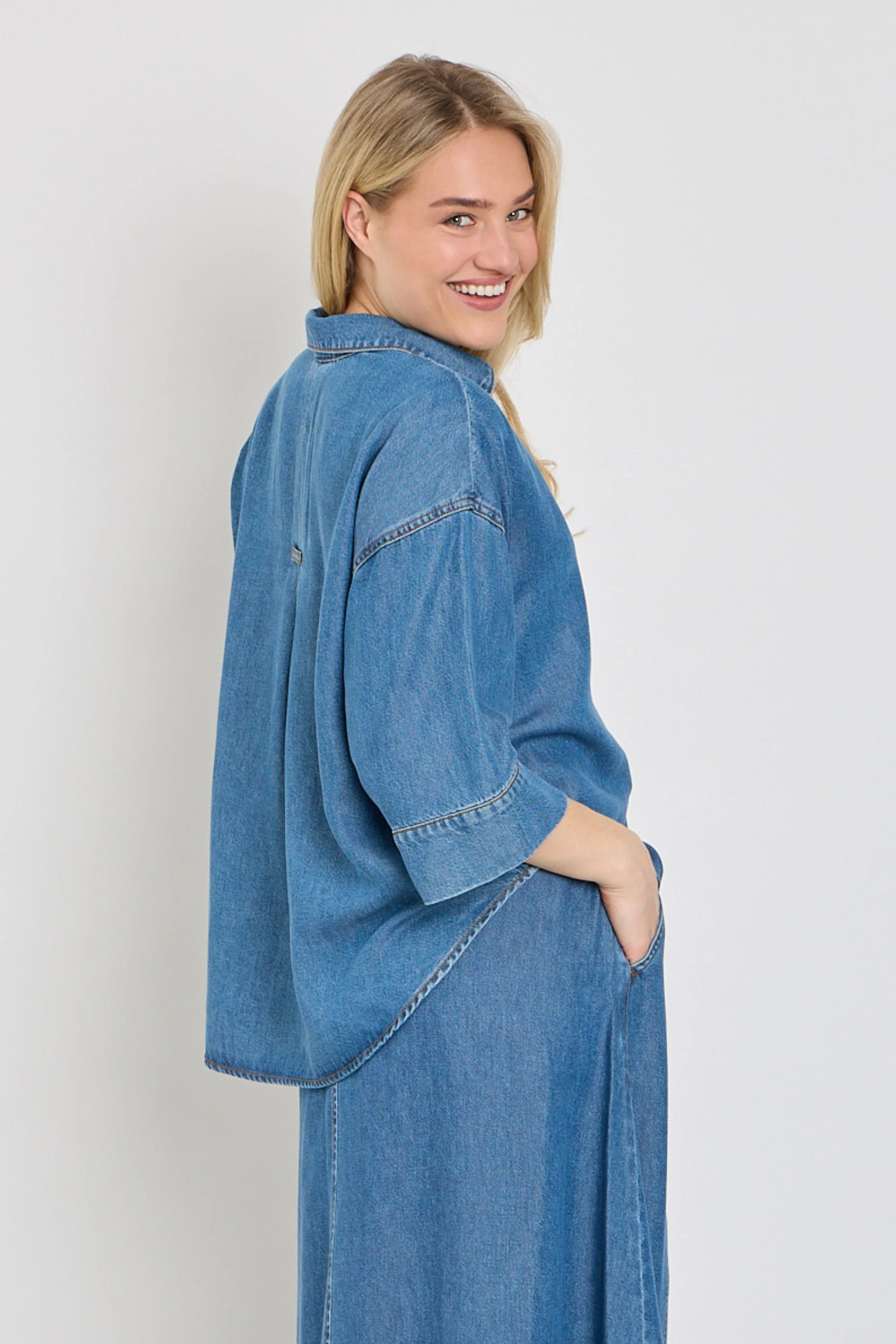 Blouse Fqmilo Medium Blue Denim 207843 - Image 2