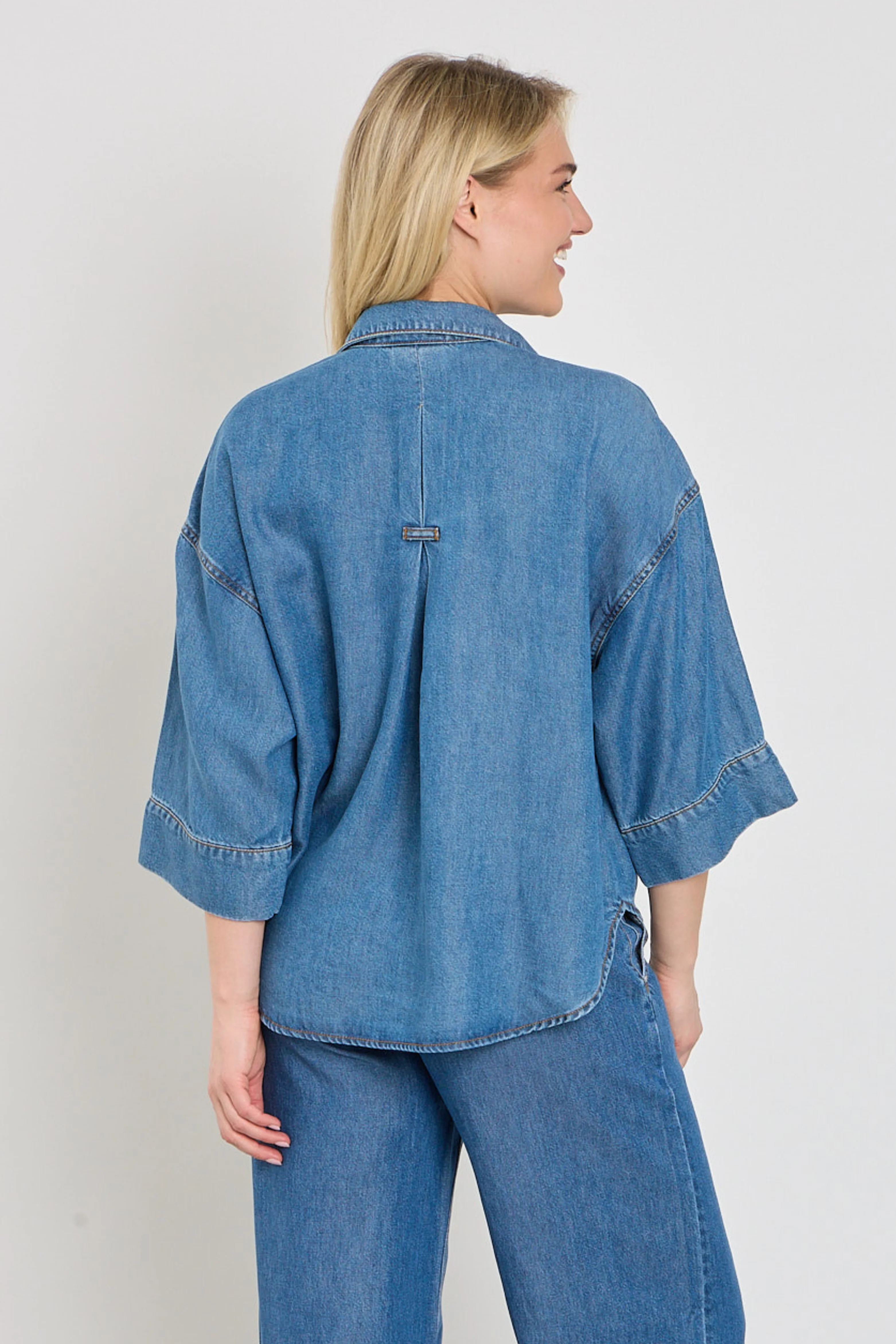 Blouse Fqmilo Medium Blue Denim 207843 - Image 6