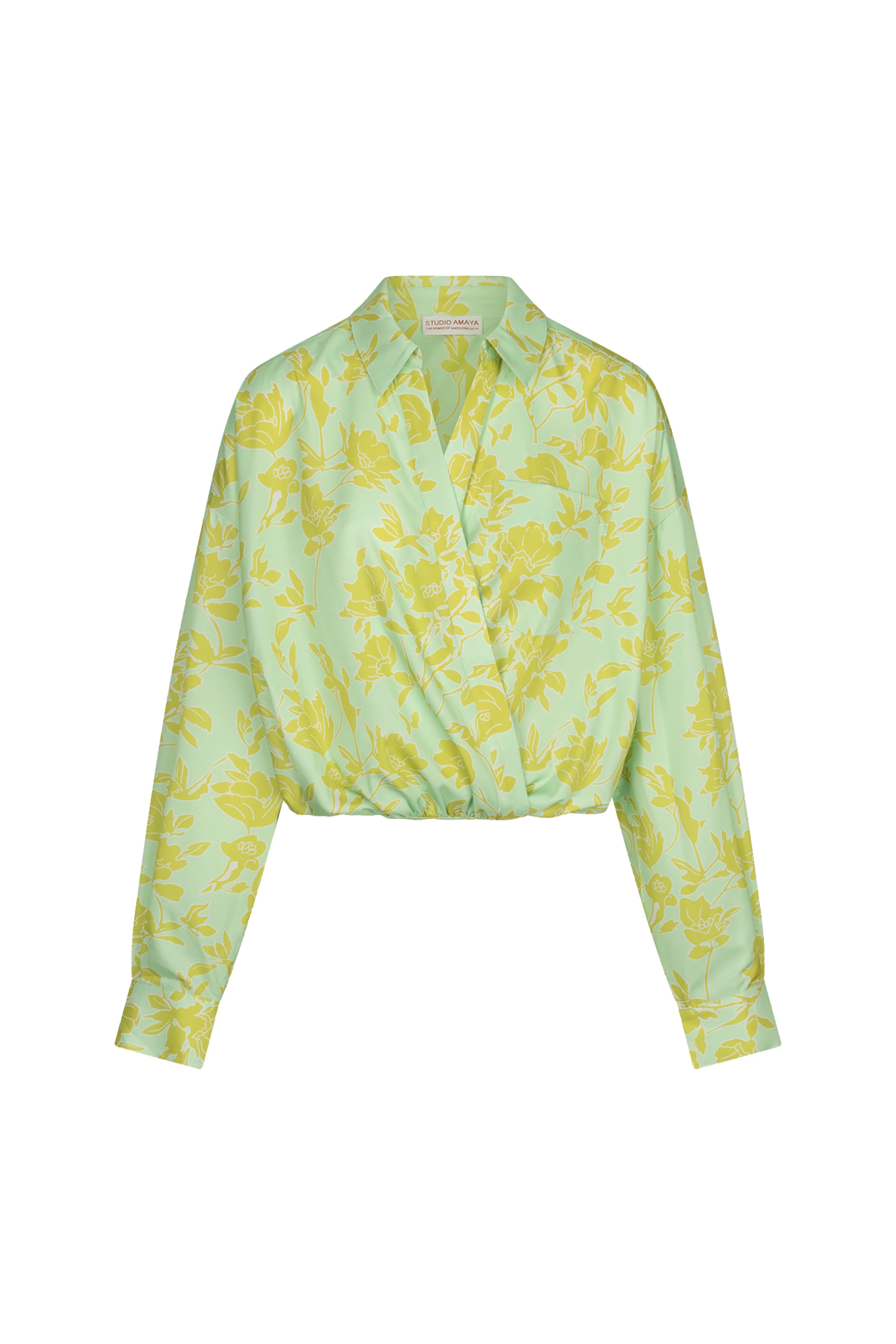 Blouse Lilou Multi Print Green - Image 3