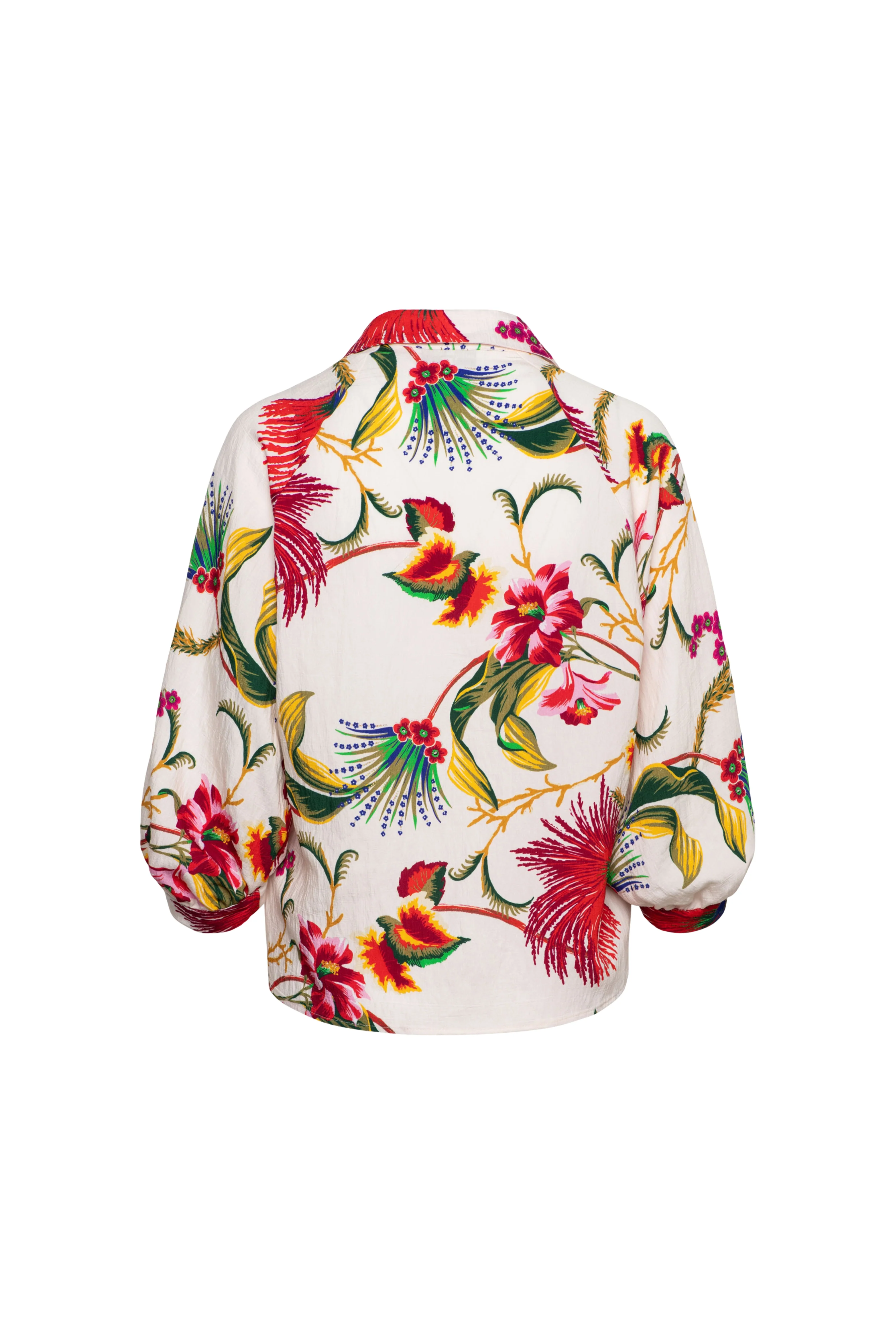 Blouse Marijke Flower Claret Multi BL443 - Image 7