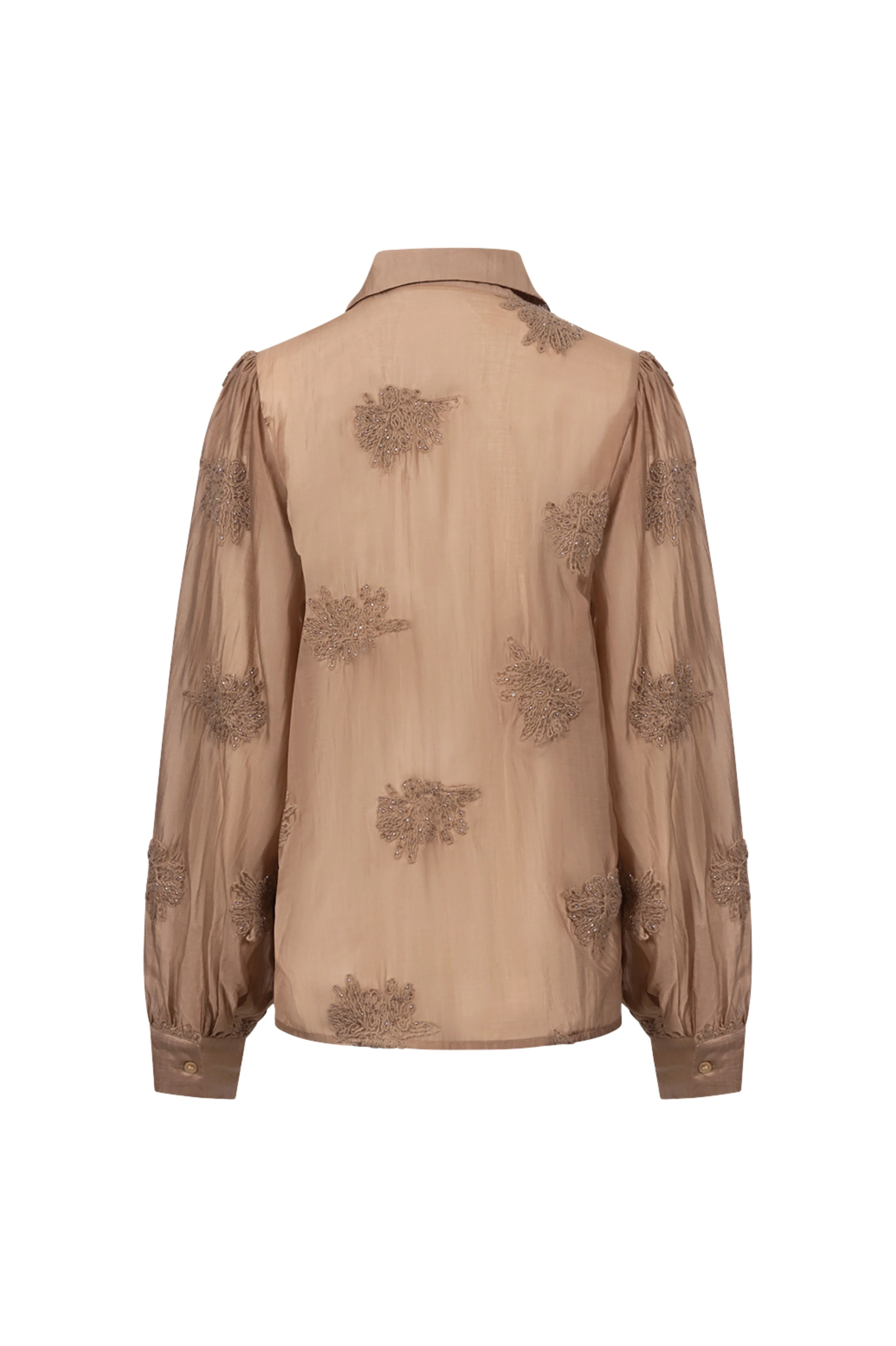 Blouse Milanova Embroidery Toffee NKF02142 - Image 4