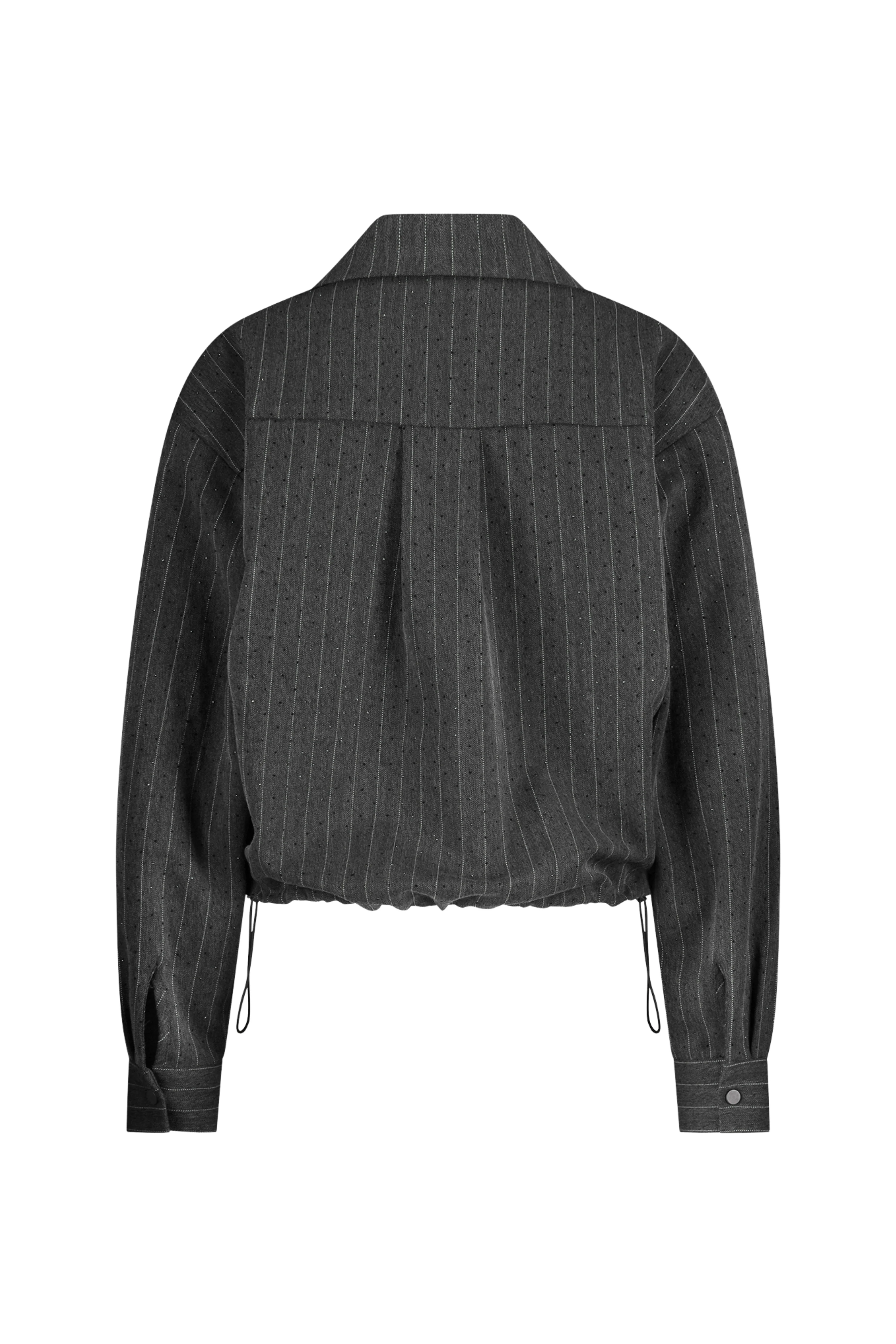 Blouse Newport Stripe Strass Antracite NKF02067 - Image 10