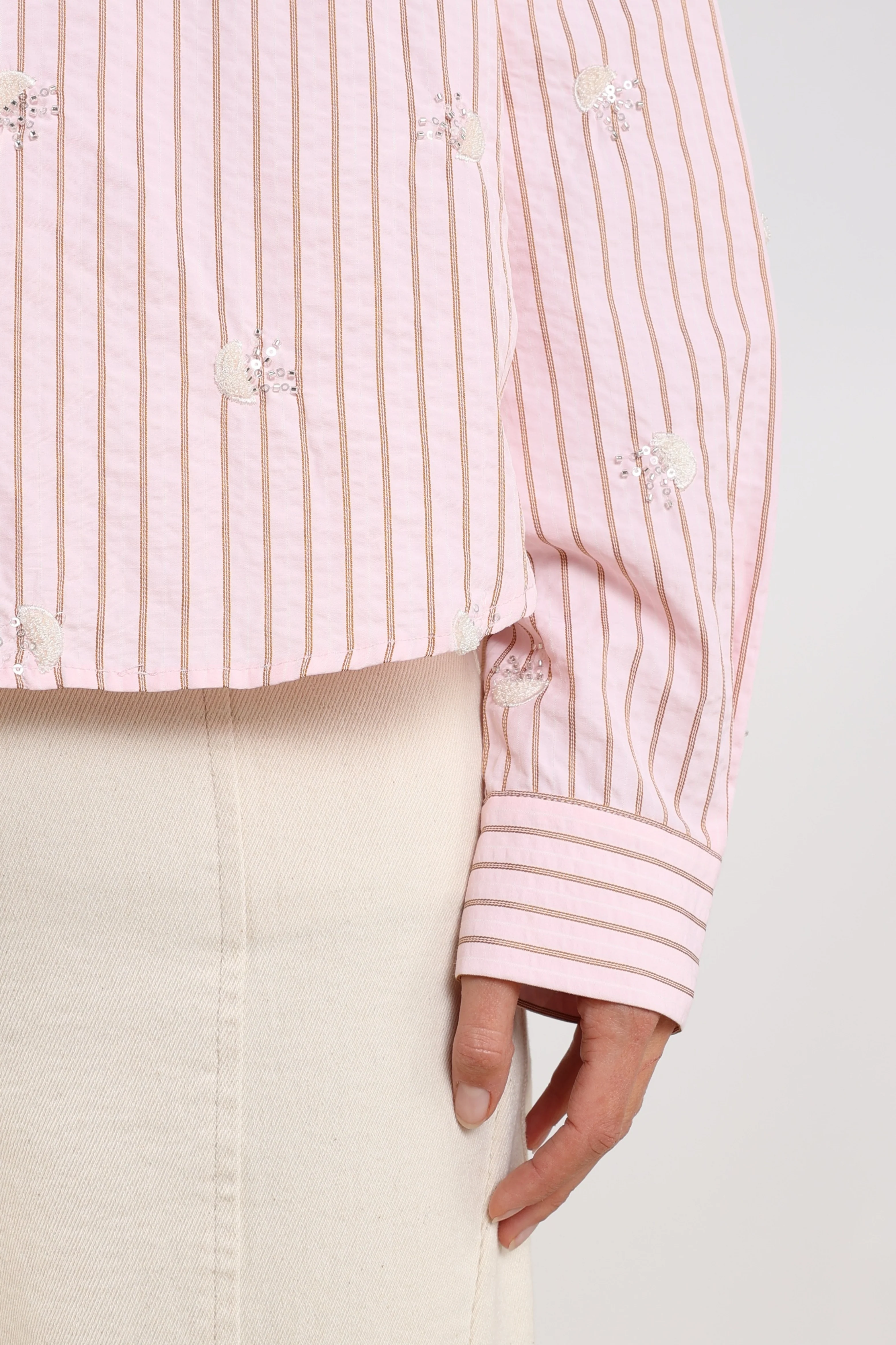 Blouse Nowi Stripe Blush NKS02162 - Image 7