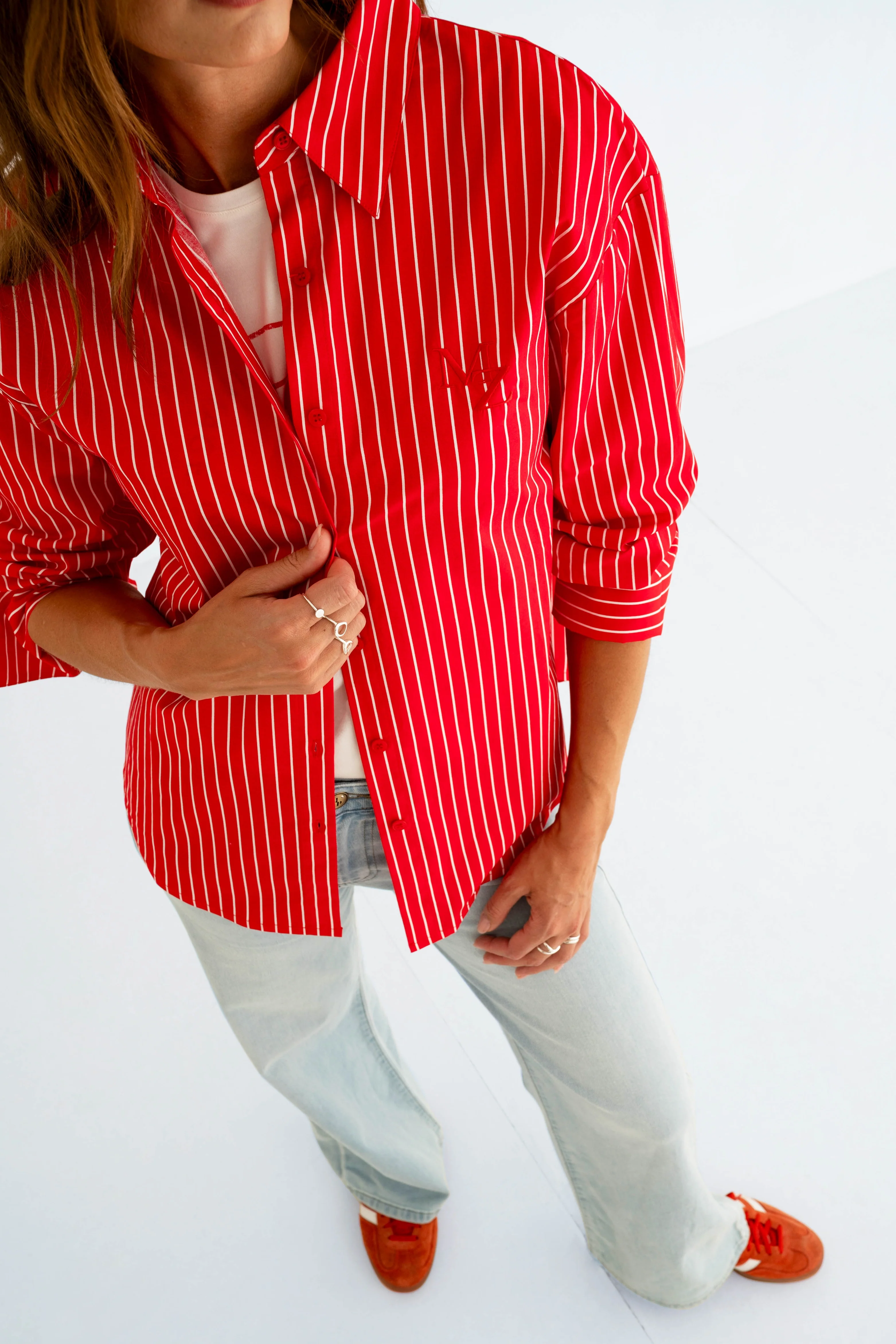 Blouse Sotti Offwhite Red - Image 3