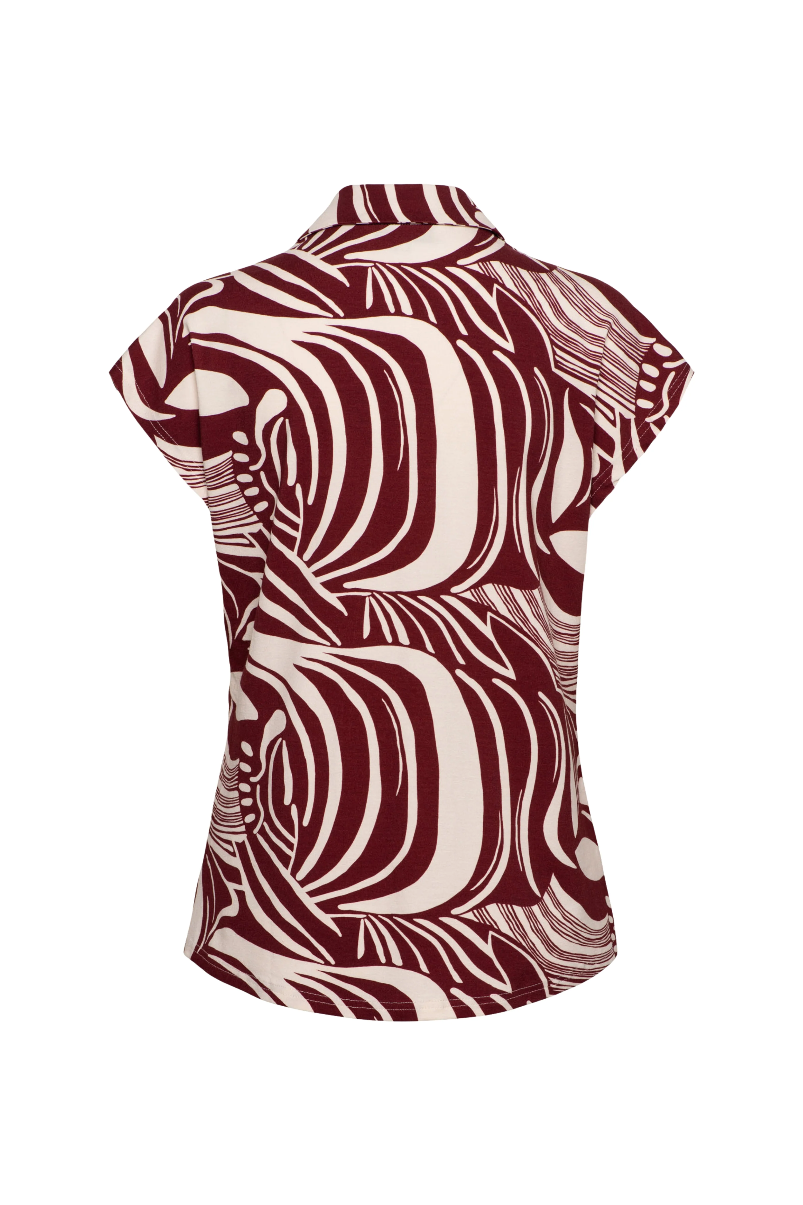 Blouse Valetta Weave Claret Multi BL444 - Image 5
