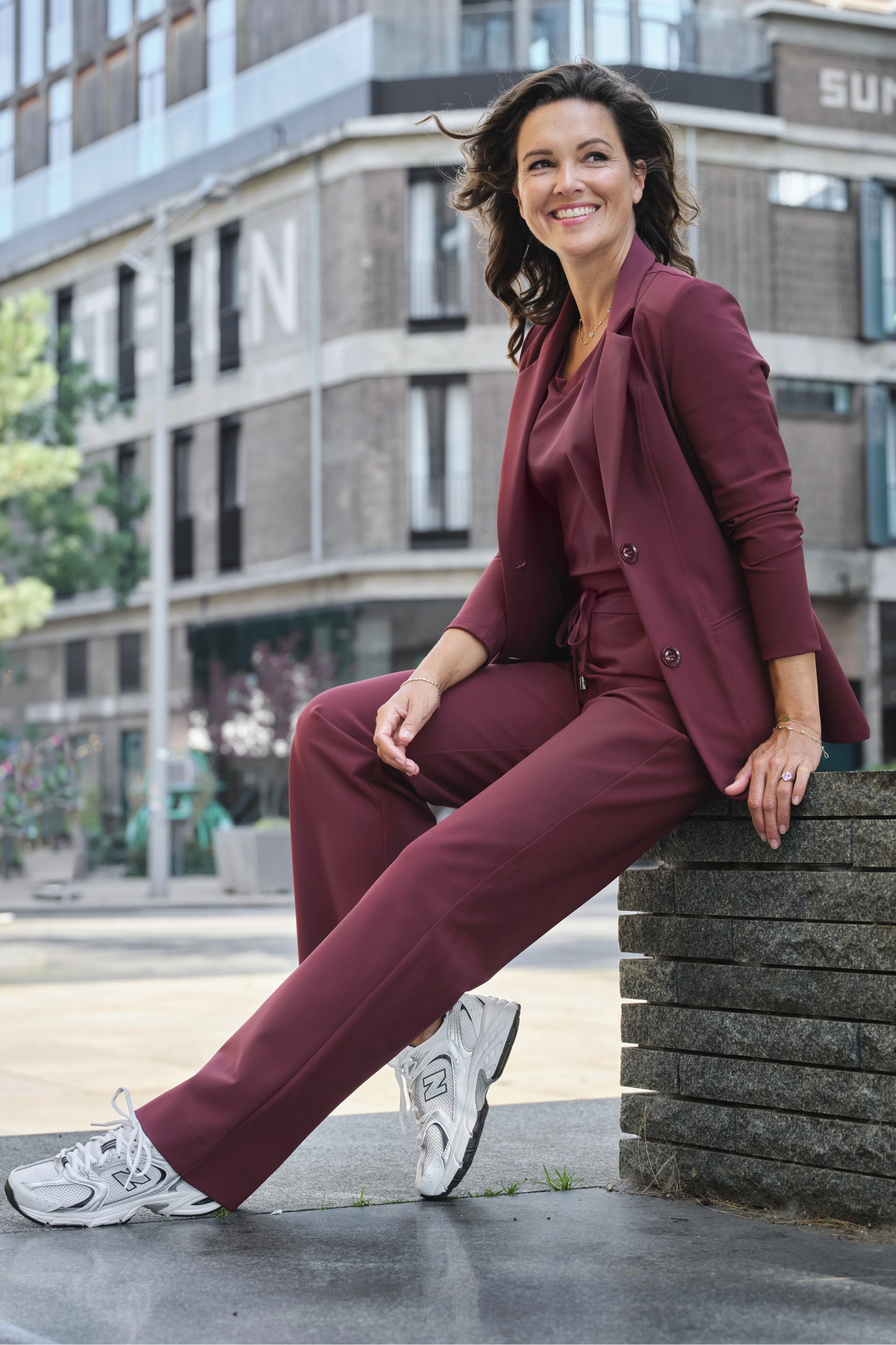 Bonded Travel Blazer Burgundy 202634