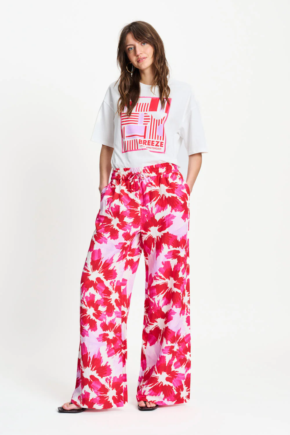 Broek Bubble Bloom Lavender Linen Multi Colour SP9593