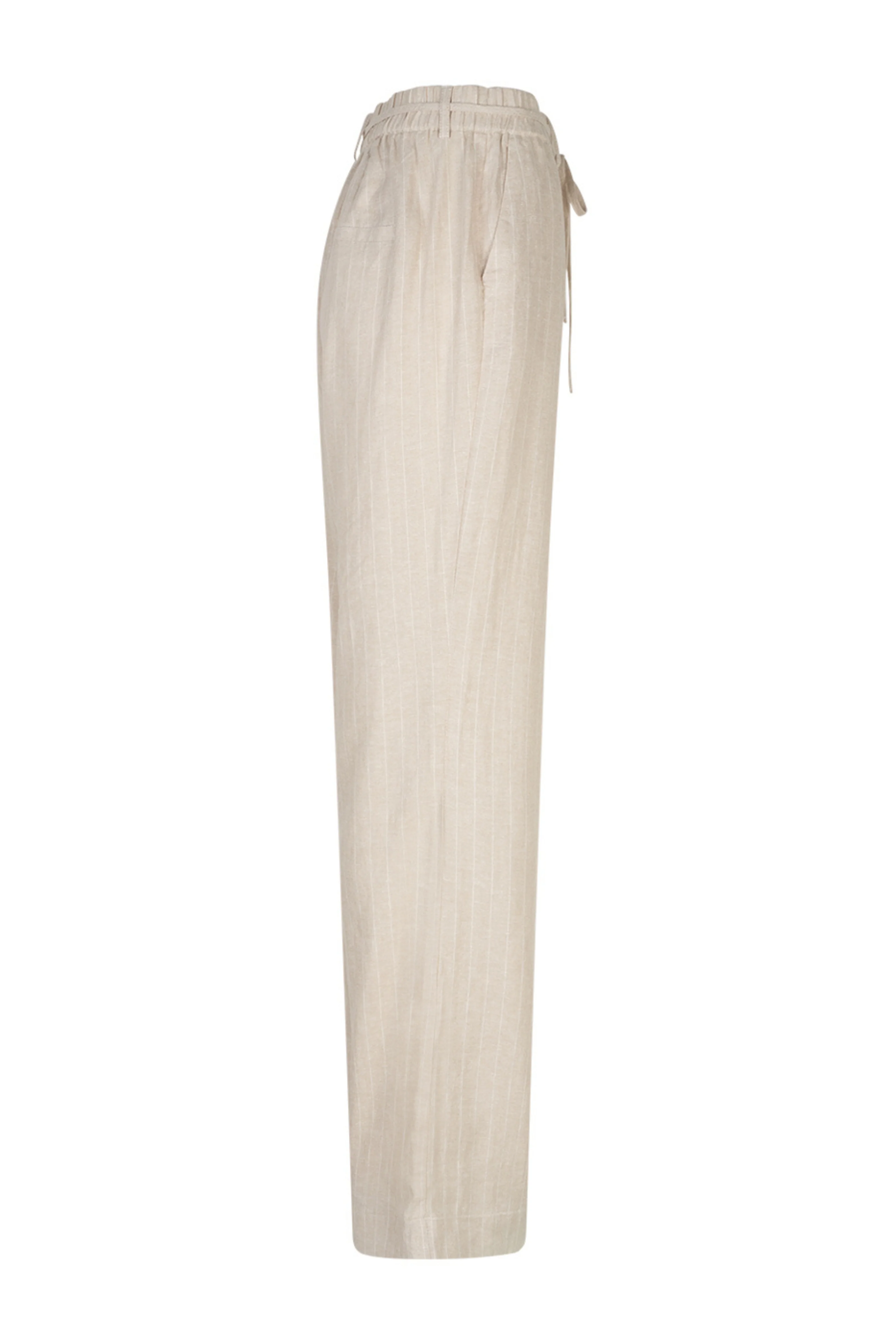 Broek Claudette Linen Visco Pinstripe Pebble SRB4915 L33 - Image 6