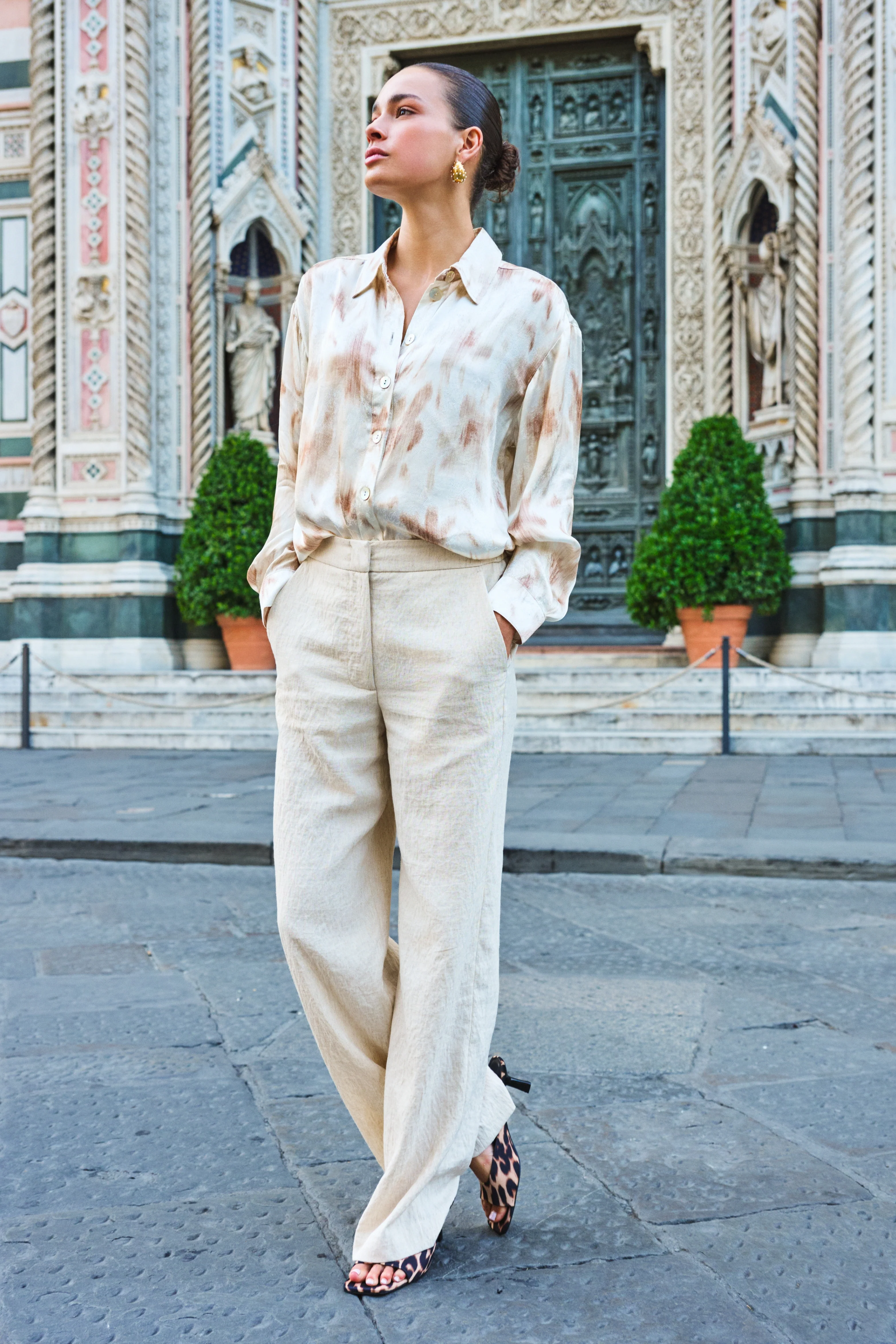 Broek Linen Natural SP26.17001 - Image 8