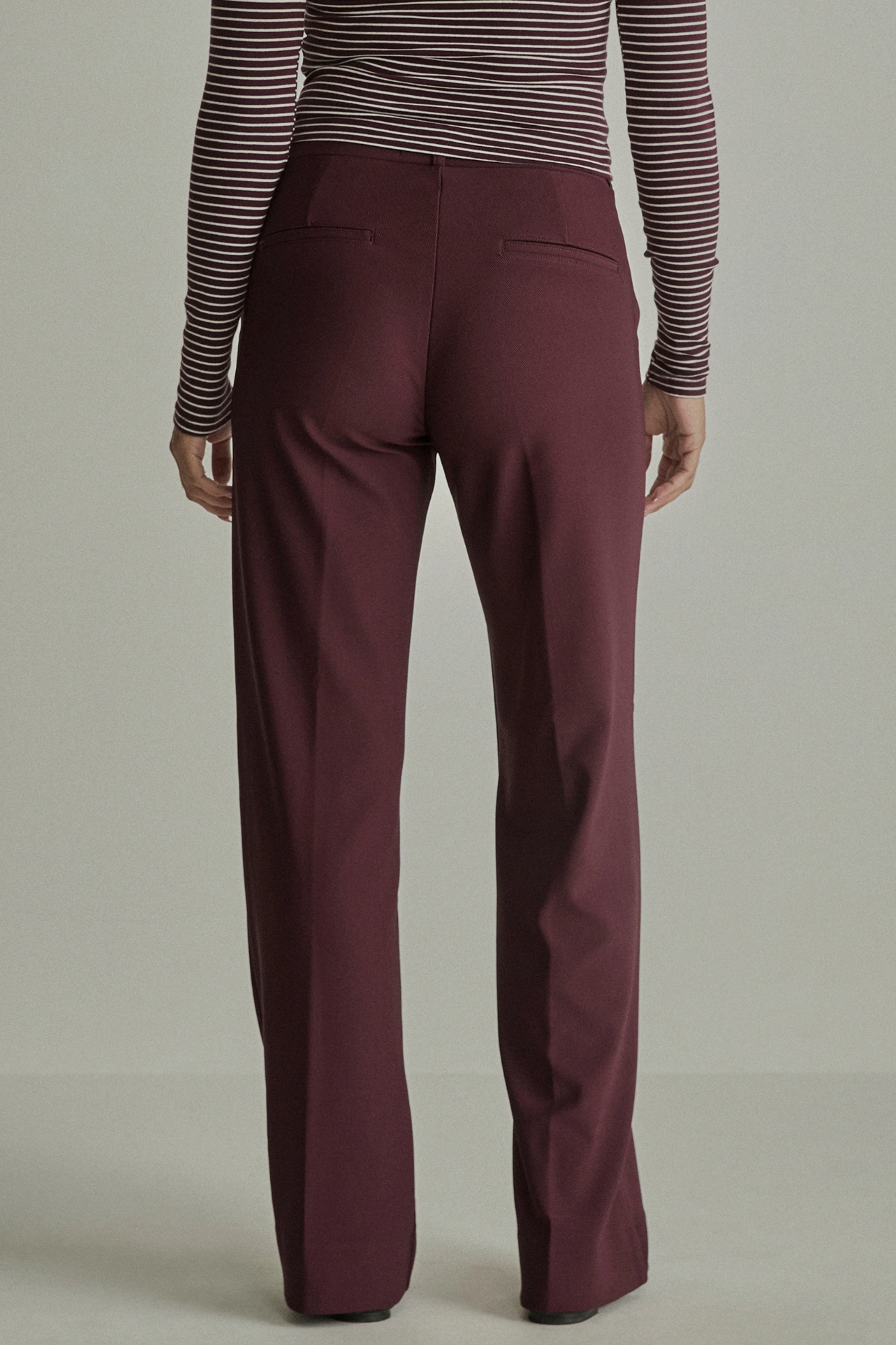 Broek Mira Elastic Twill Jersey Burgundy Red FW261220206 L32 - Image 6