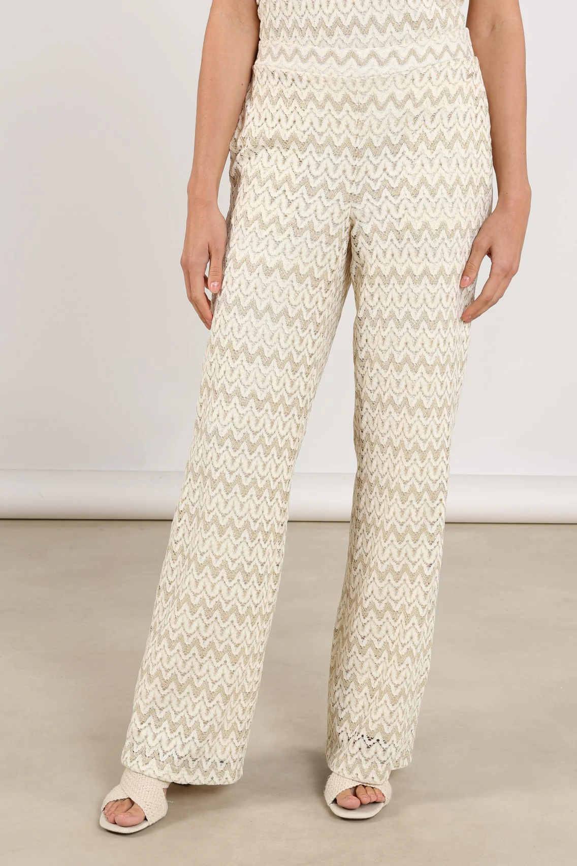 Broek Vajenne Offwhite Gold NKS09093 - Image 2