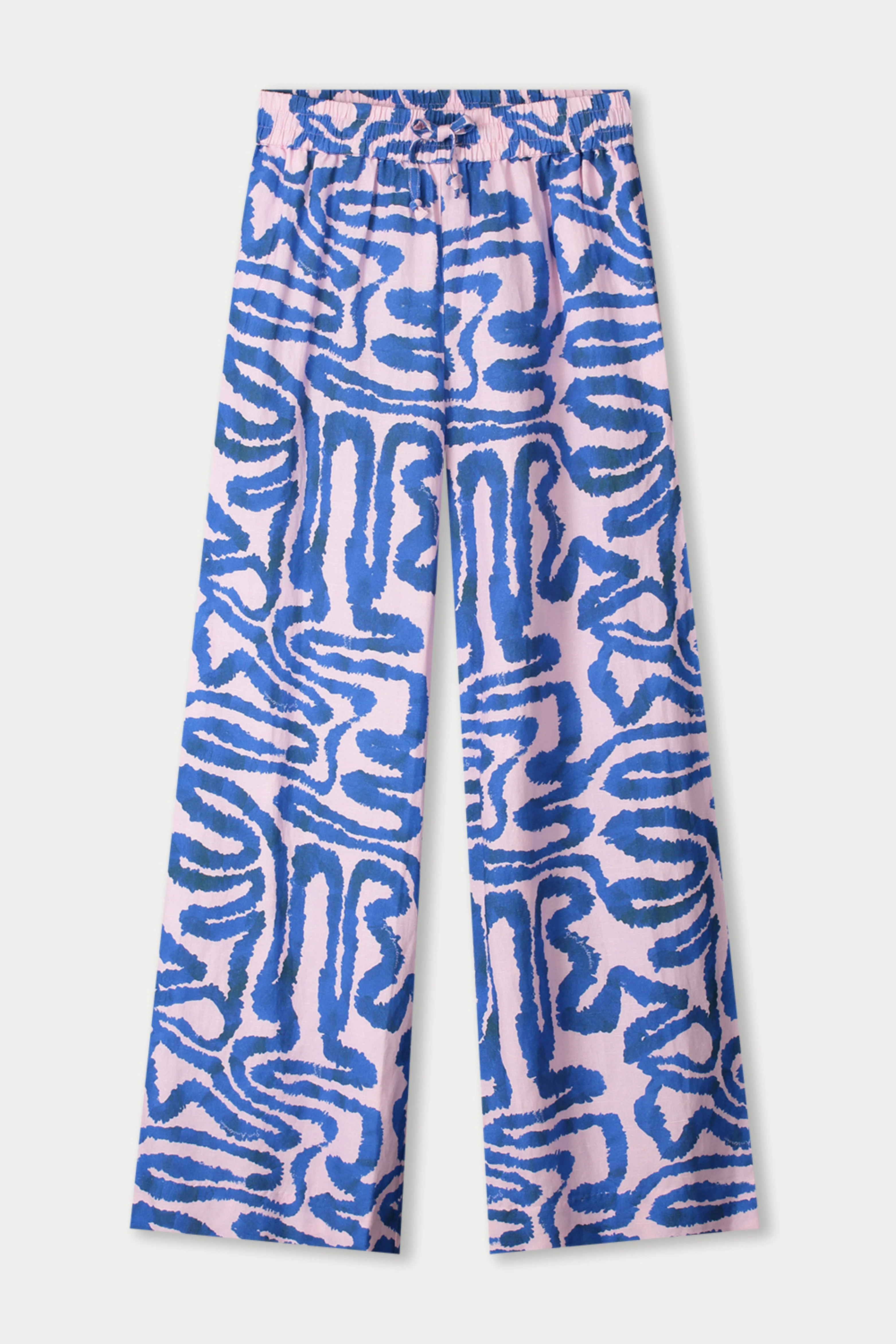 Broek Waves Pink Linen Multi Colour SP9563 - Image 4
