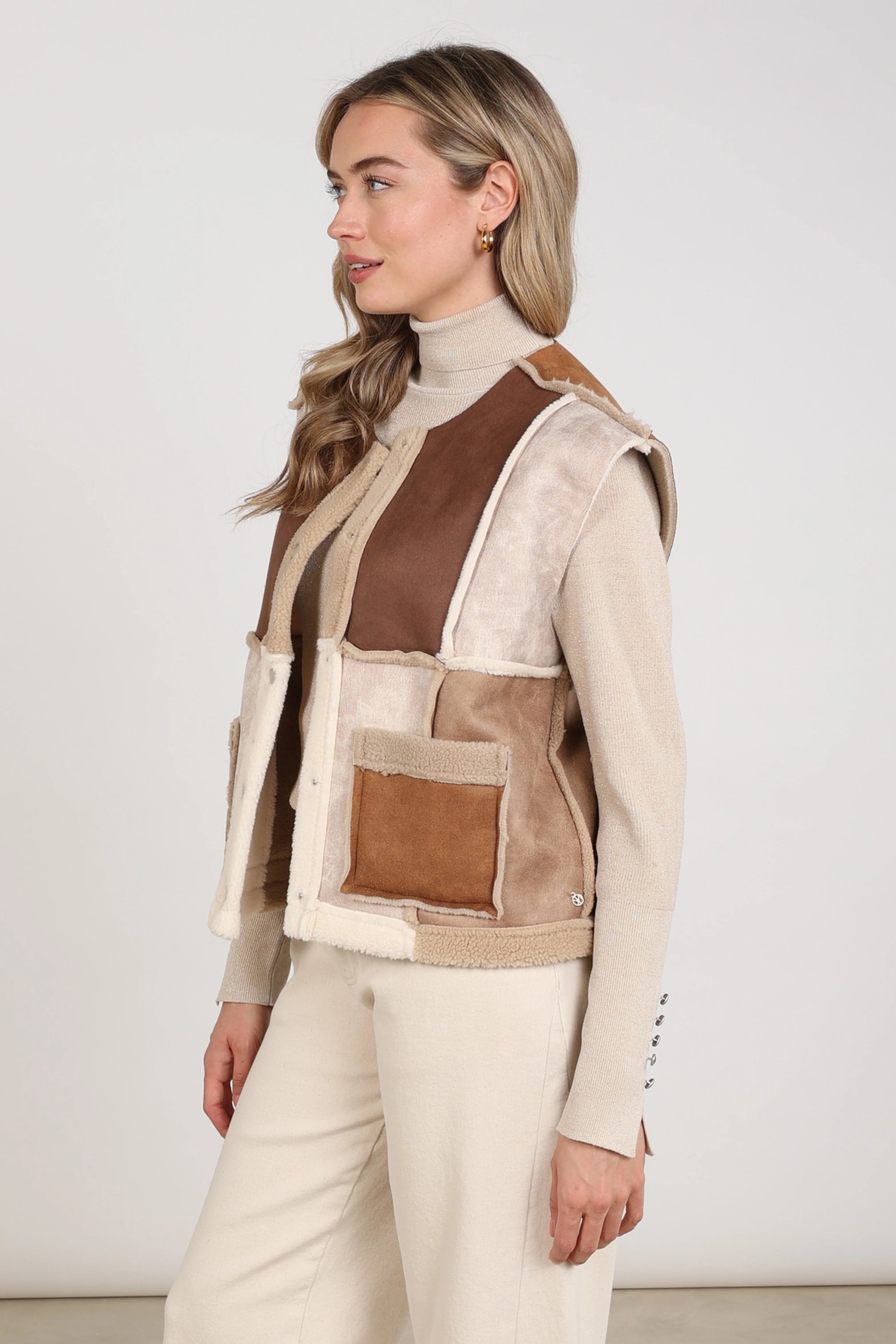 Gilet Helen Sand Toffee NKF08030 - Image 5
