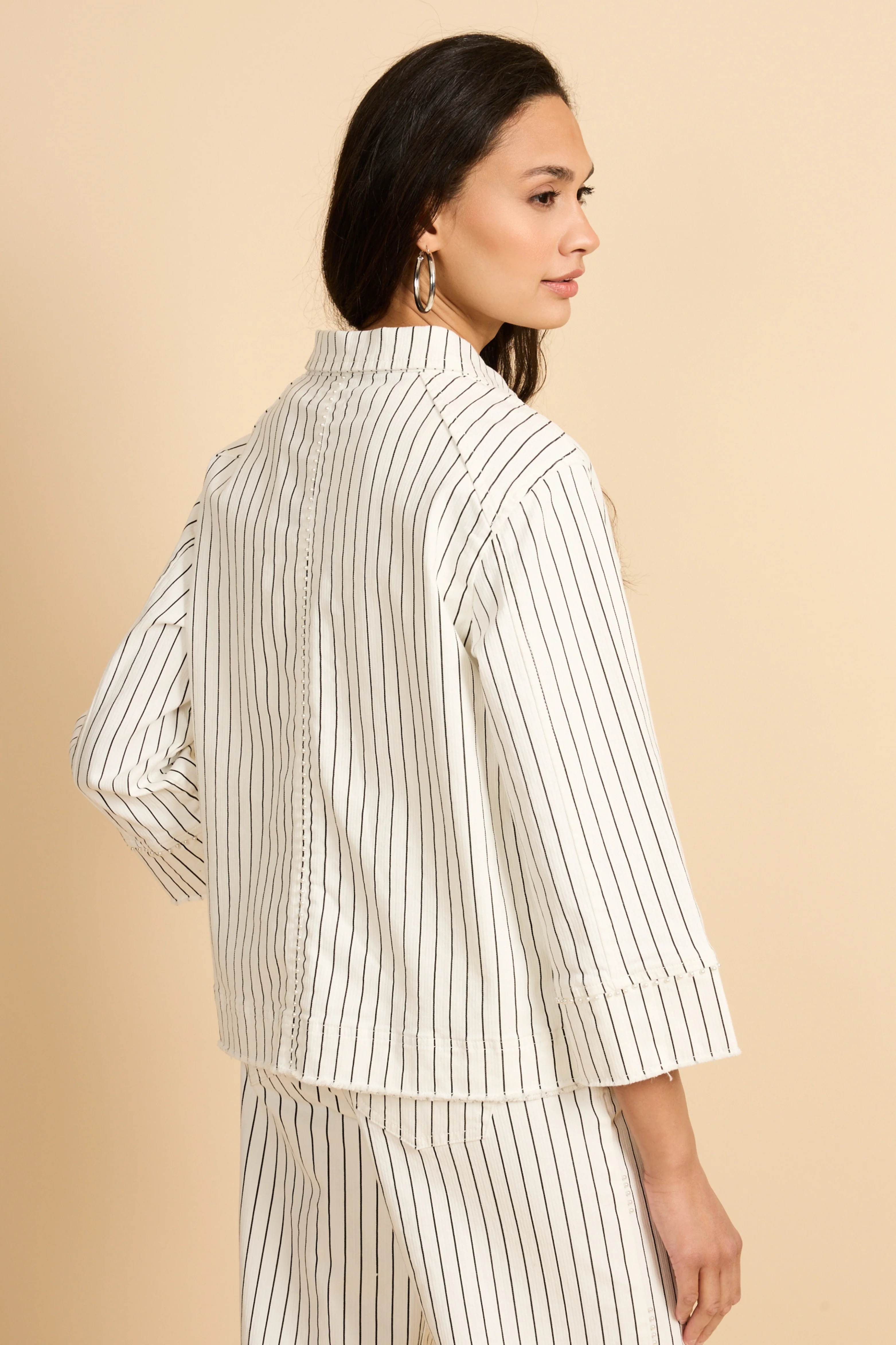 Jacket Bruni Offwhite Black - Image 5
