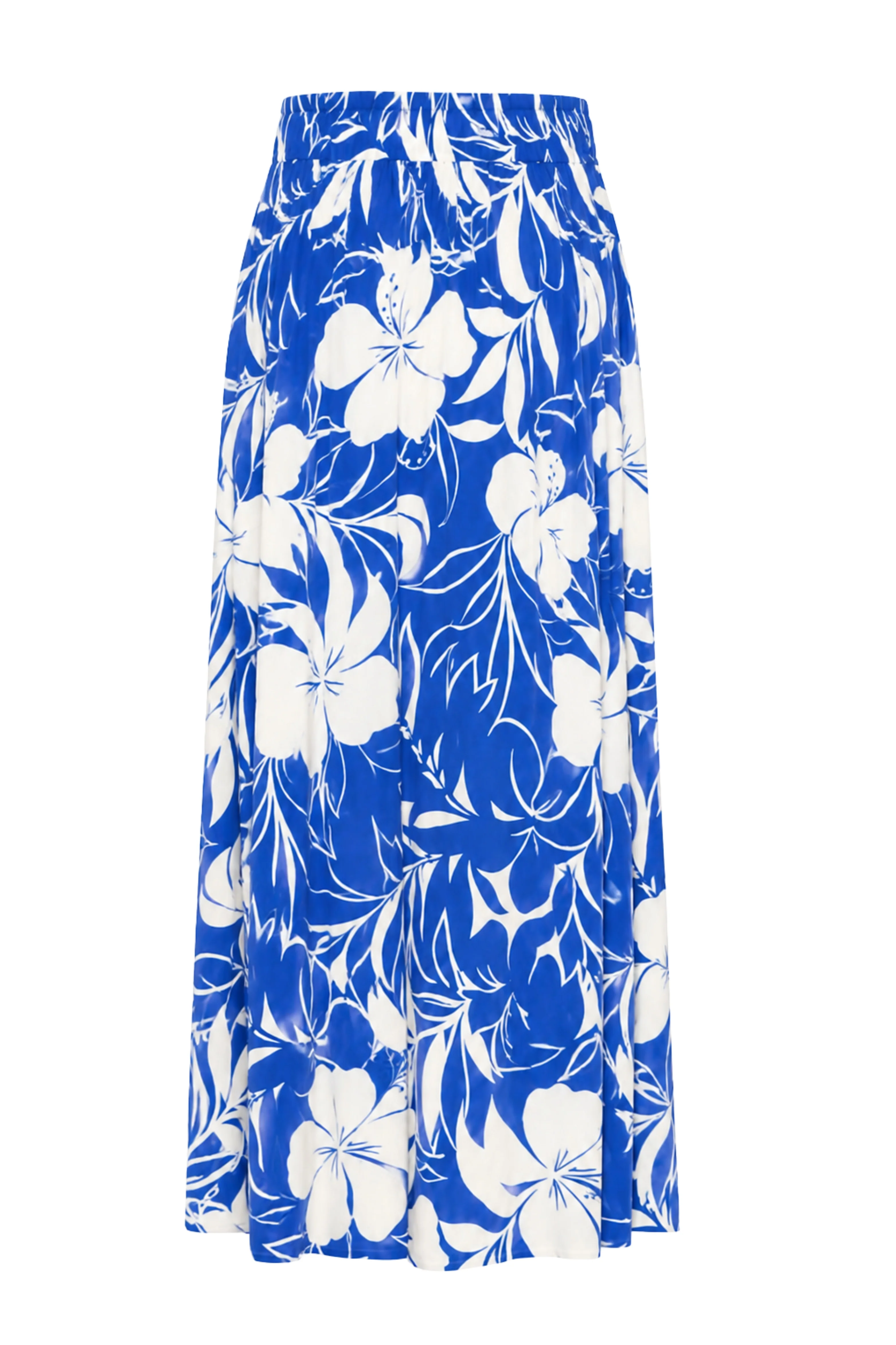 Rok Tropical Hibiscus Print Nautic Blue 202849 - Image 3