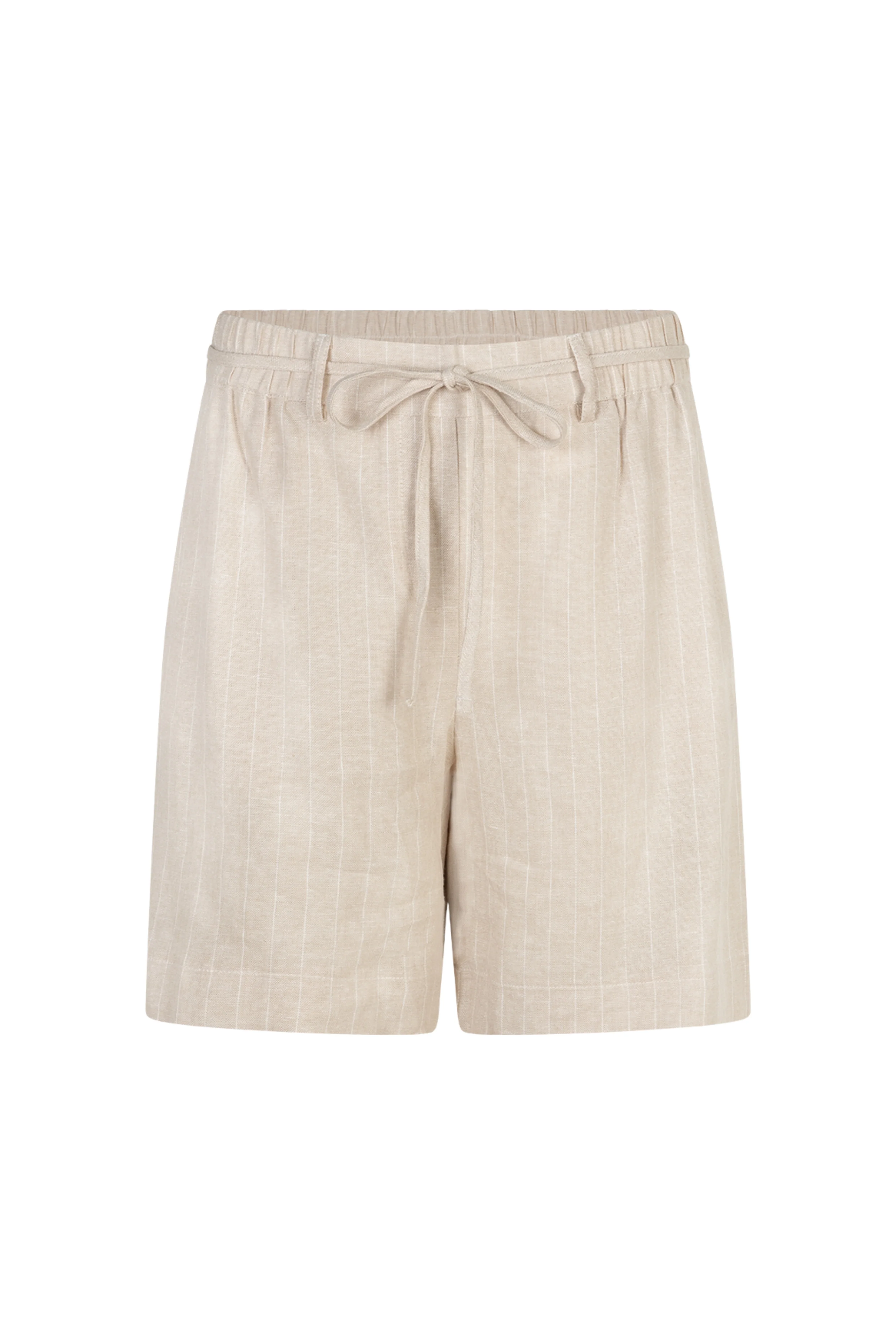 Short Cami Linen Visco Pinstripe Pebble SRB4914 - Image 3