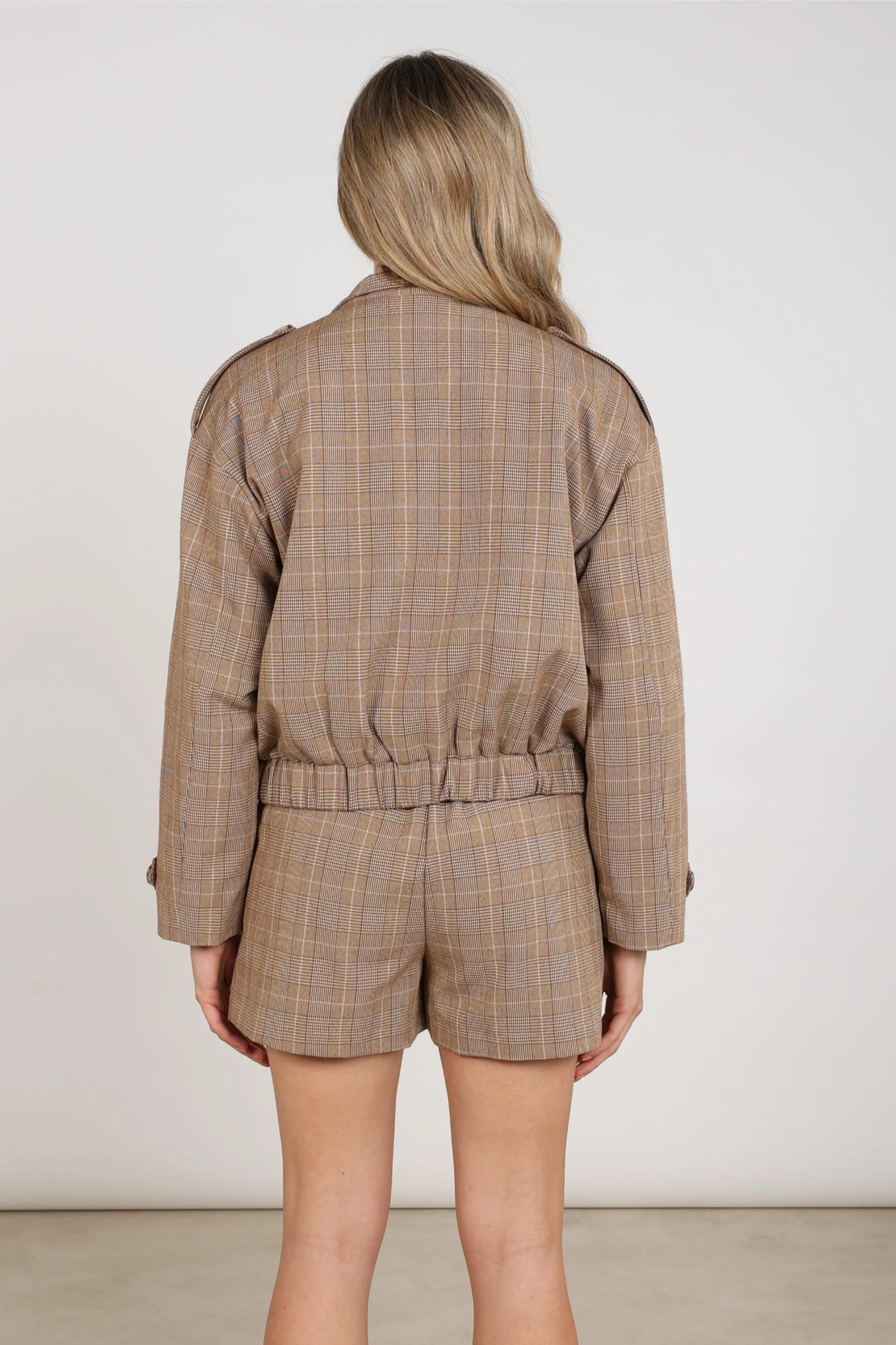Jacket Hope Check Toffee NKF13111 - Image 8