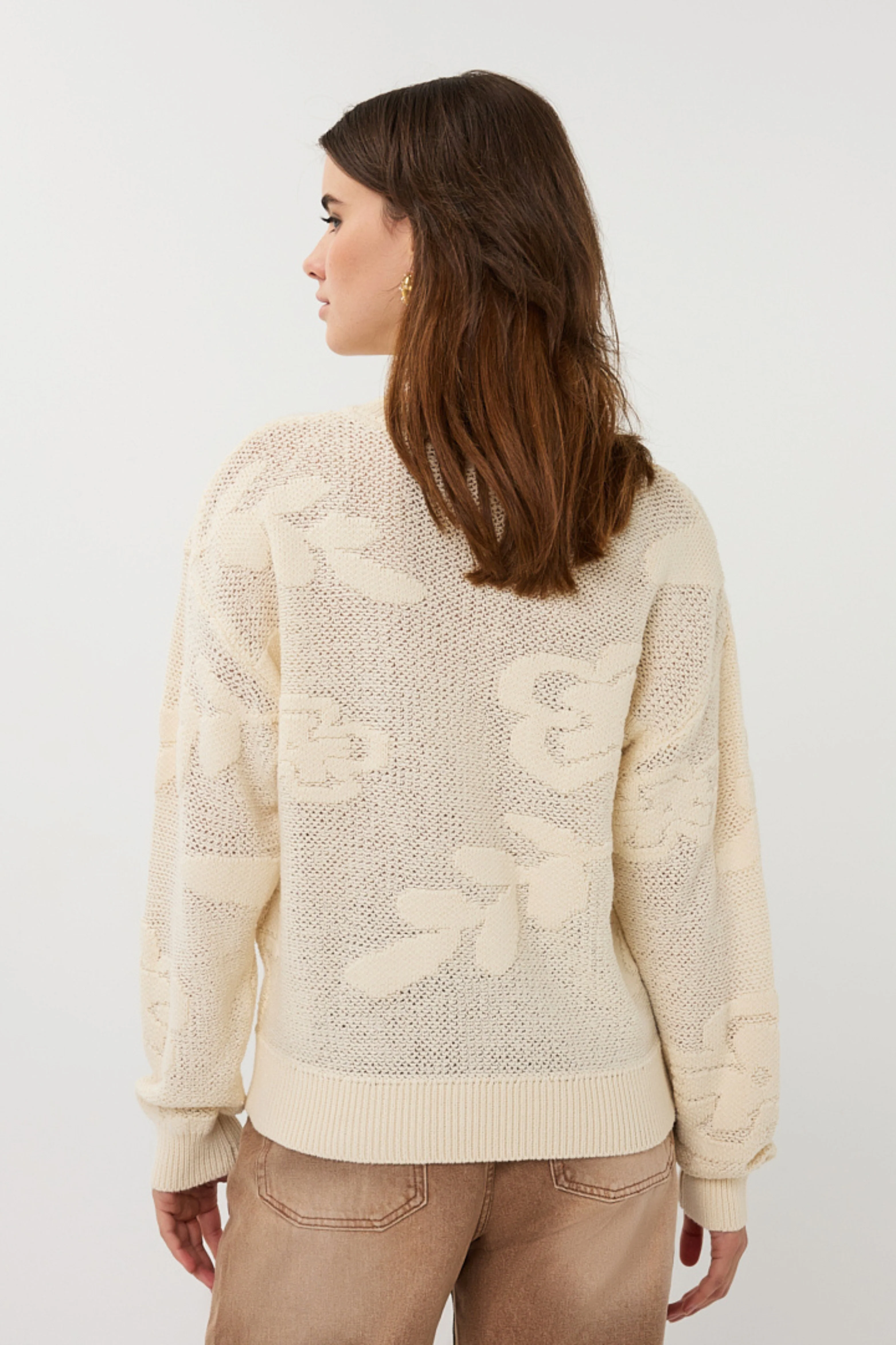 Sweater Fancy Daisy Knit Natural SP26.02001 - Image 5