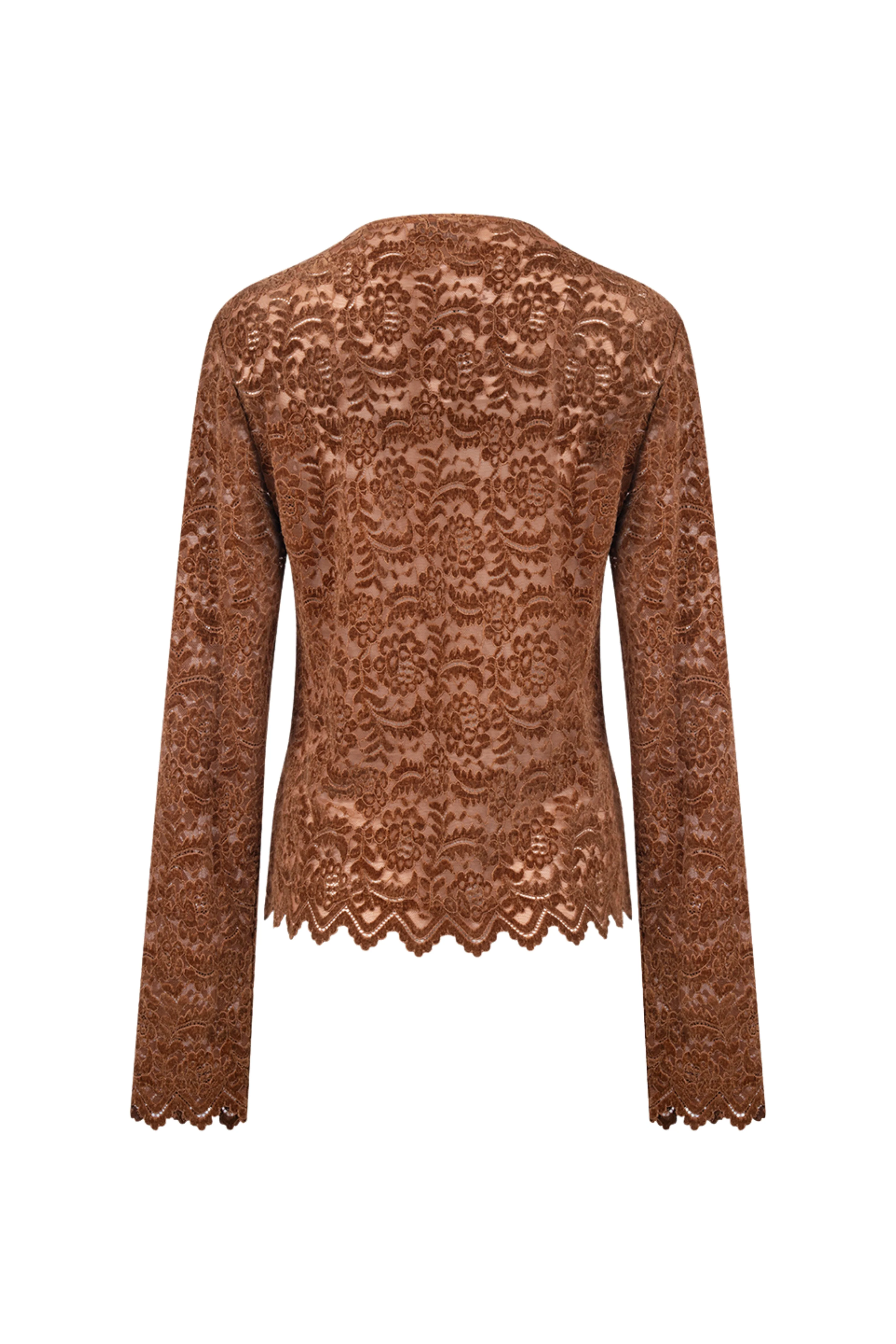 Top Wies Lace Espresso NKF01099 - Image 4