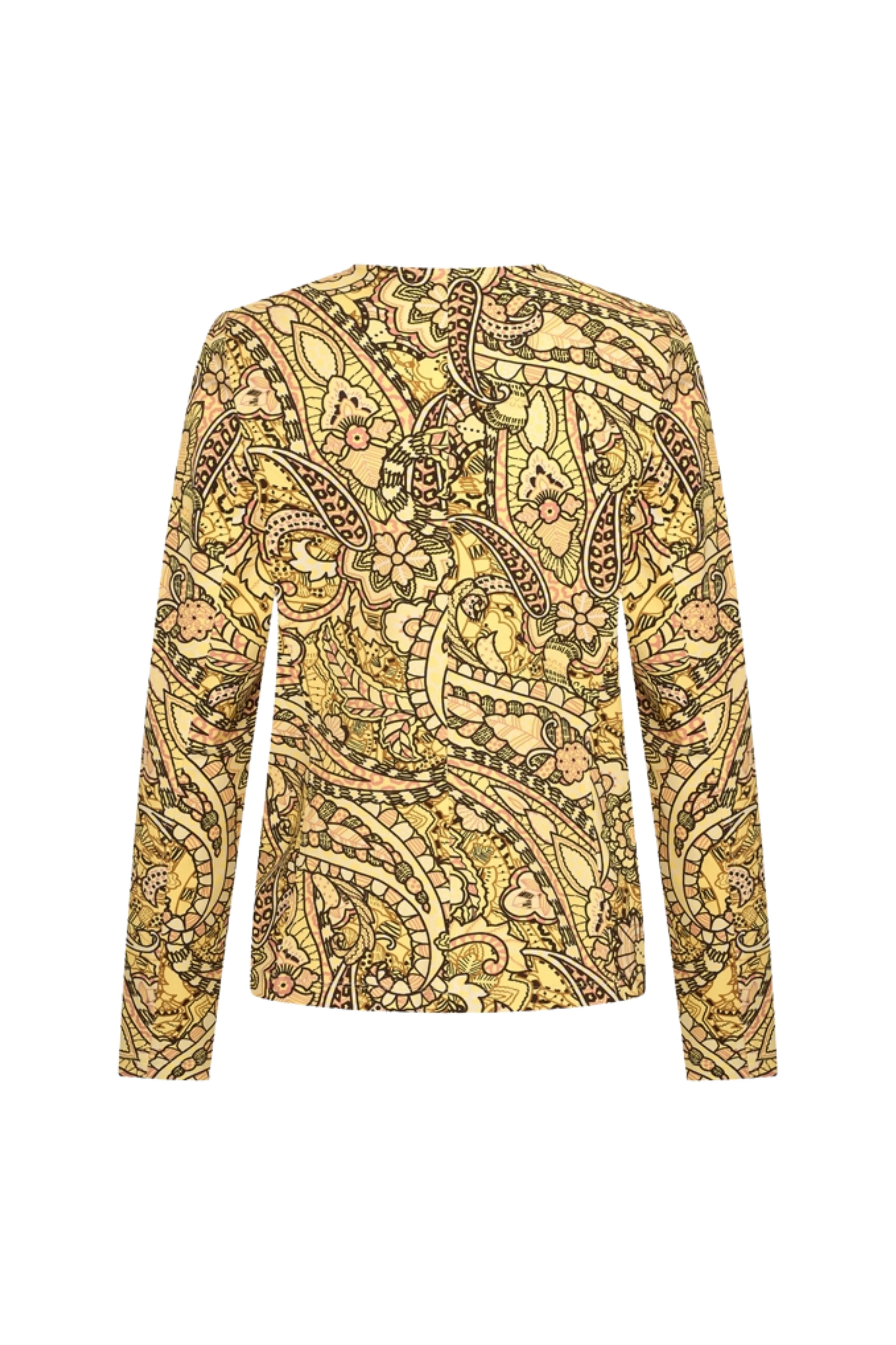 Travel Blazer Summer Paisley Print Lemon Yellow 202824 - Image 3