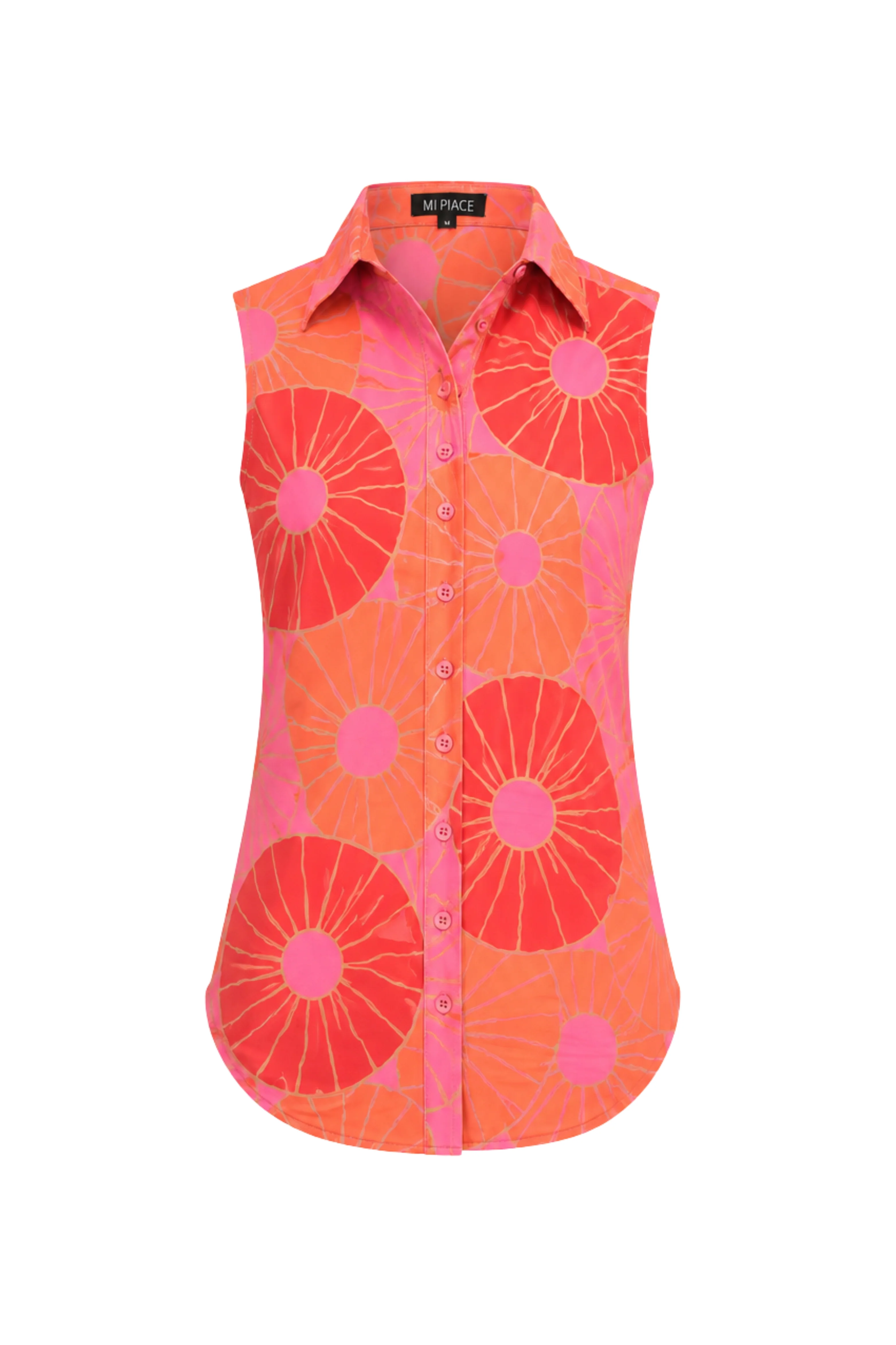 Travel Blouse Desert Anemone Print Coral 202299 - Image 2