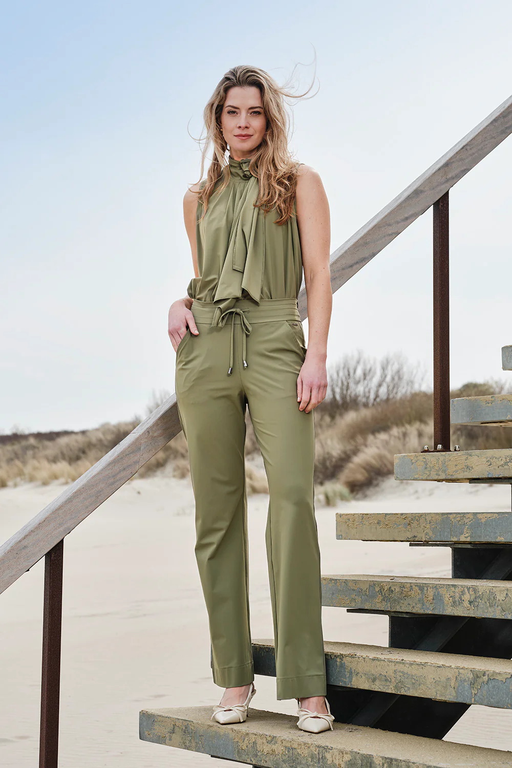 Travel Broek Flared Olive 202089 - Image 5
