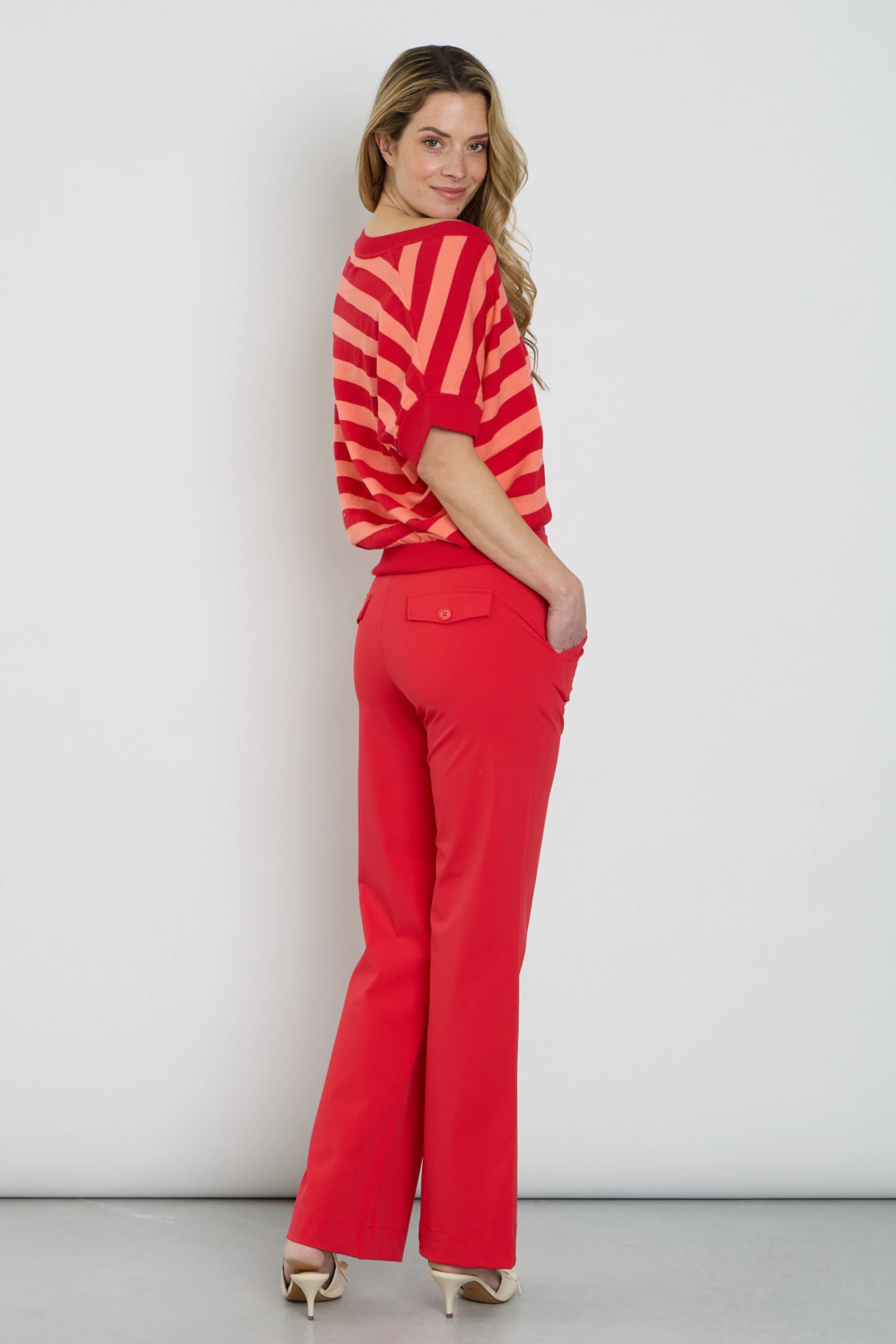 Travel Broek Flared Red 202089 - Image 5