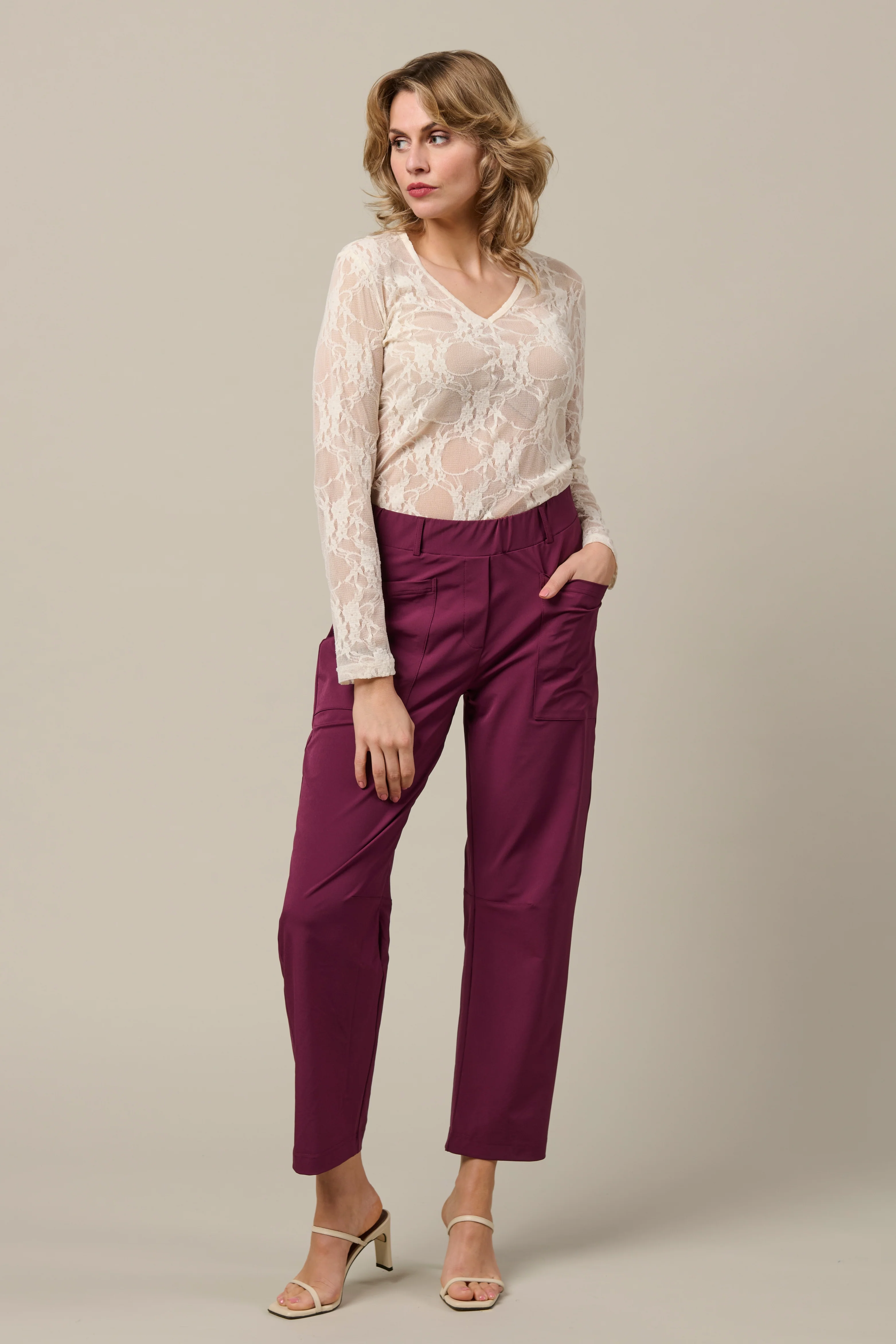 Travel Broek Renza Plum PA435 - Image 2