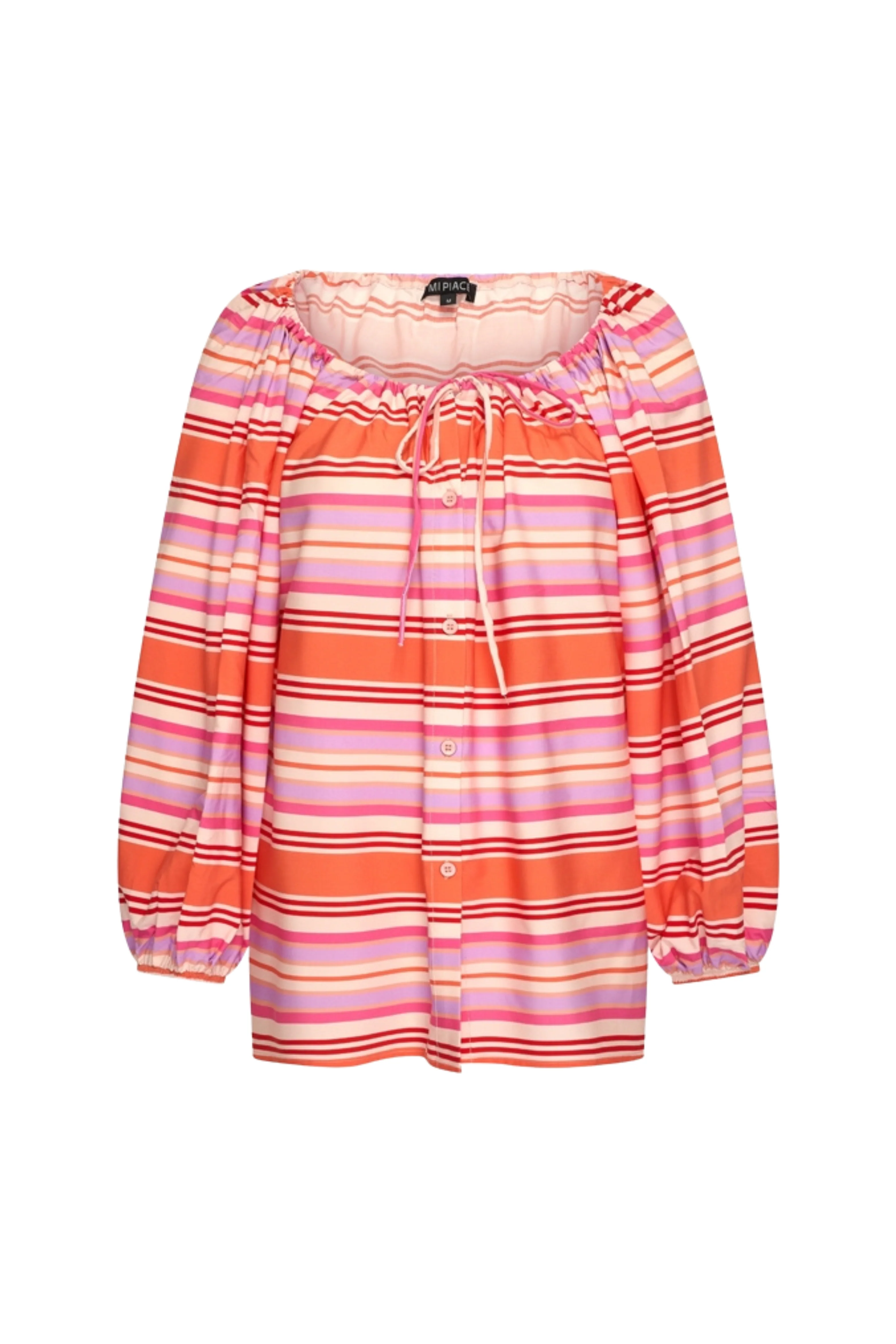 Travel Top Summer Stripe Print Coral 202846 - Image 2