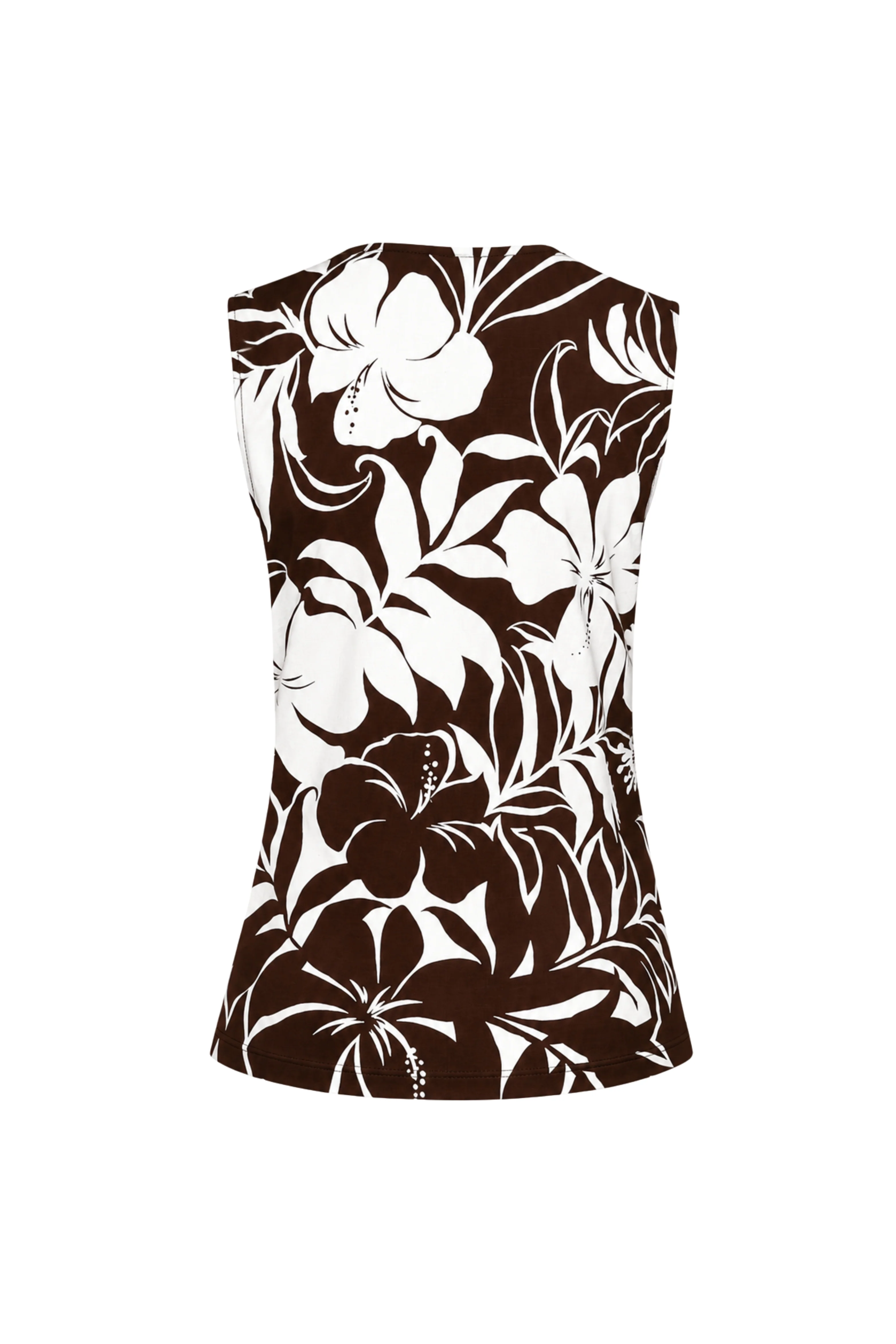 Travel Top Tropical Hibiscus Print Espresso 202425 - Image 7